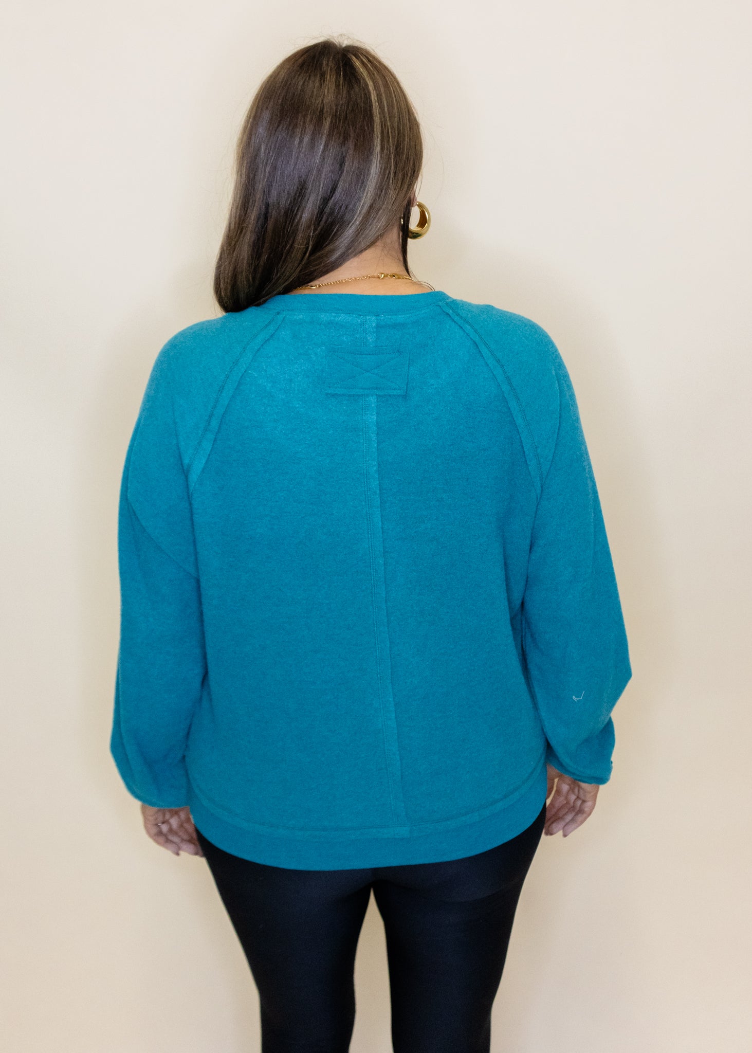 Teal Solid Soft Sweatshirt