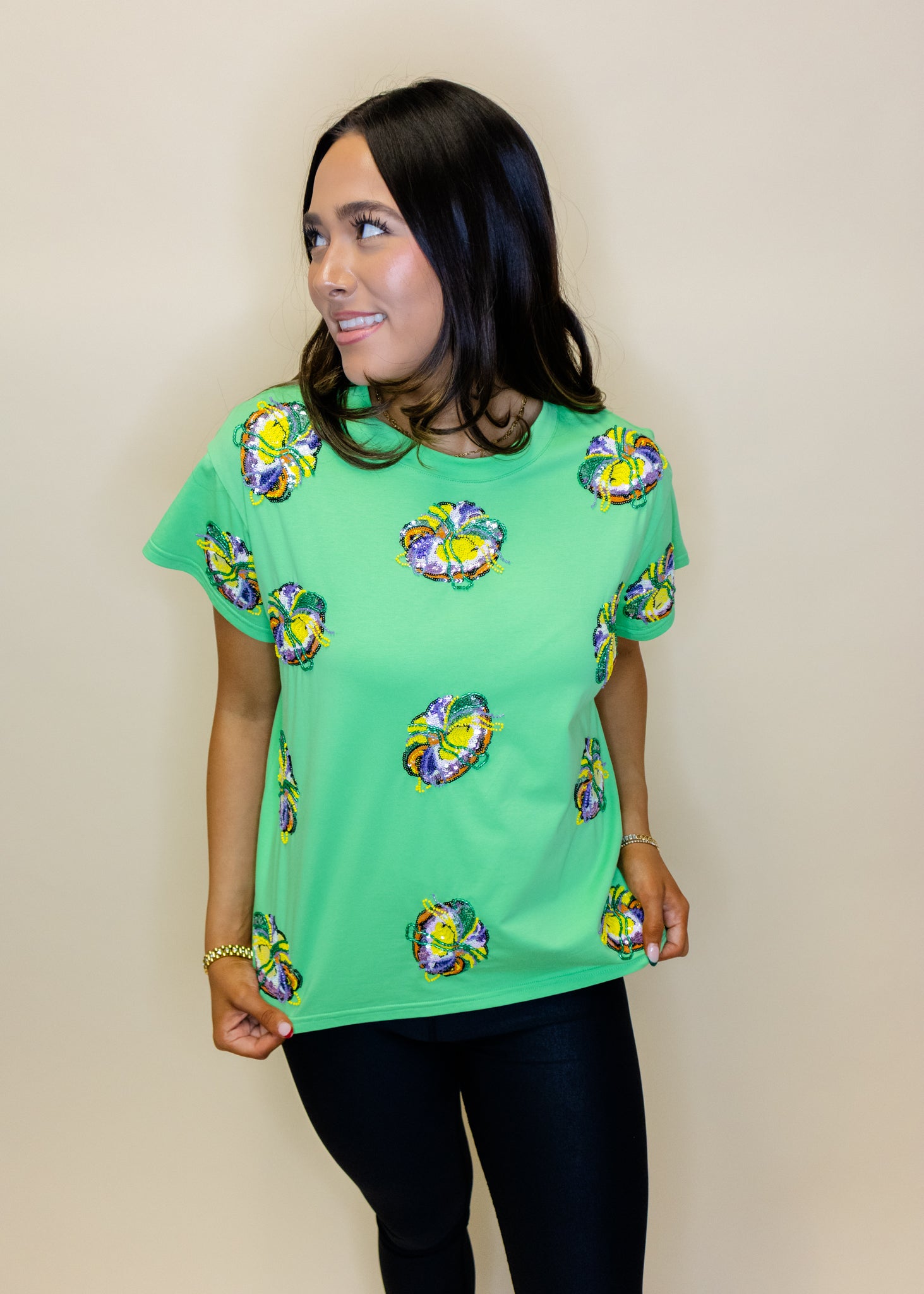 Green Scattered King Cake Tee