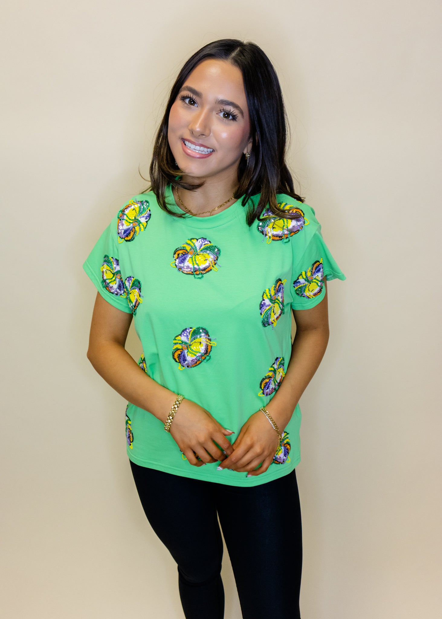 Green Scattered King Cake Tee