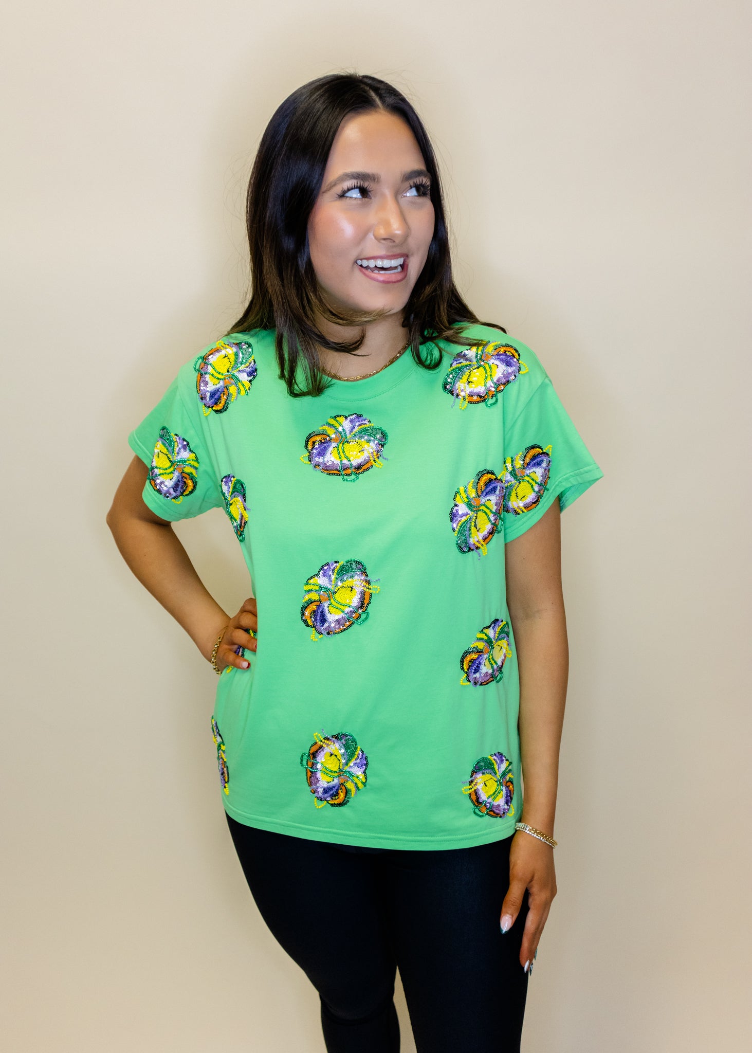 Green Scattered King Cake Tee
