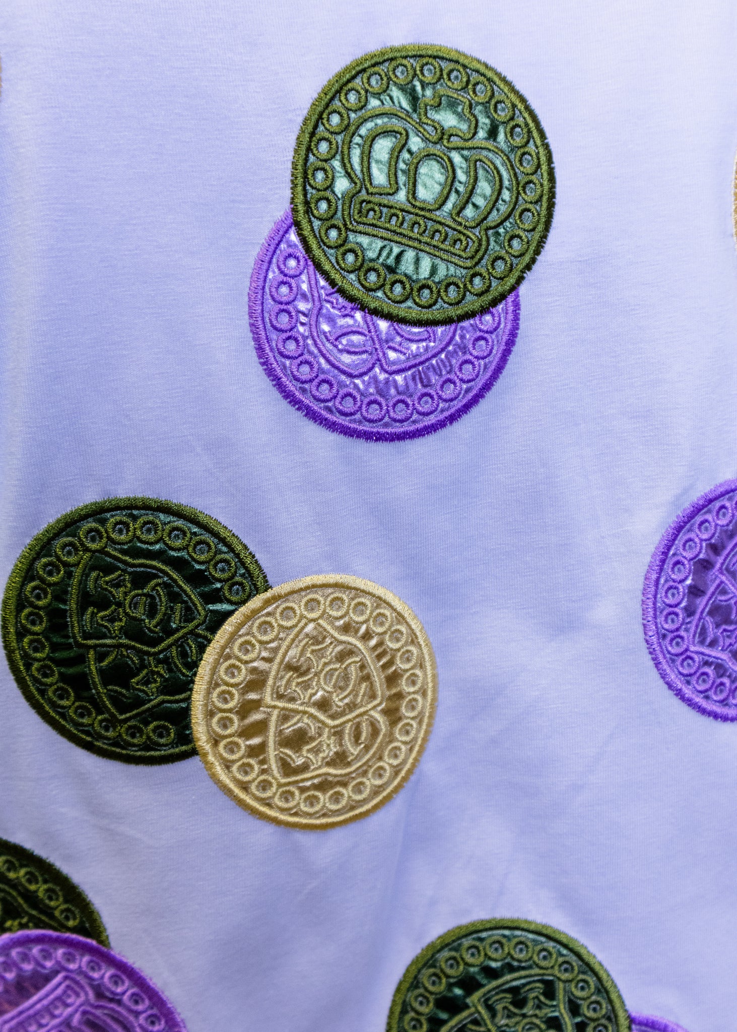 Lavender Mardi Gras Doubloon Tee