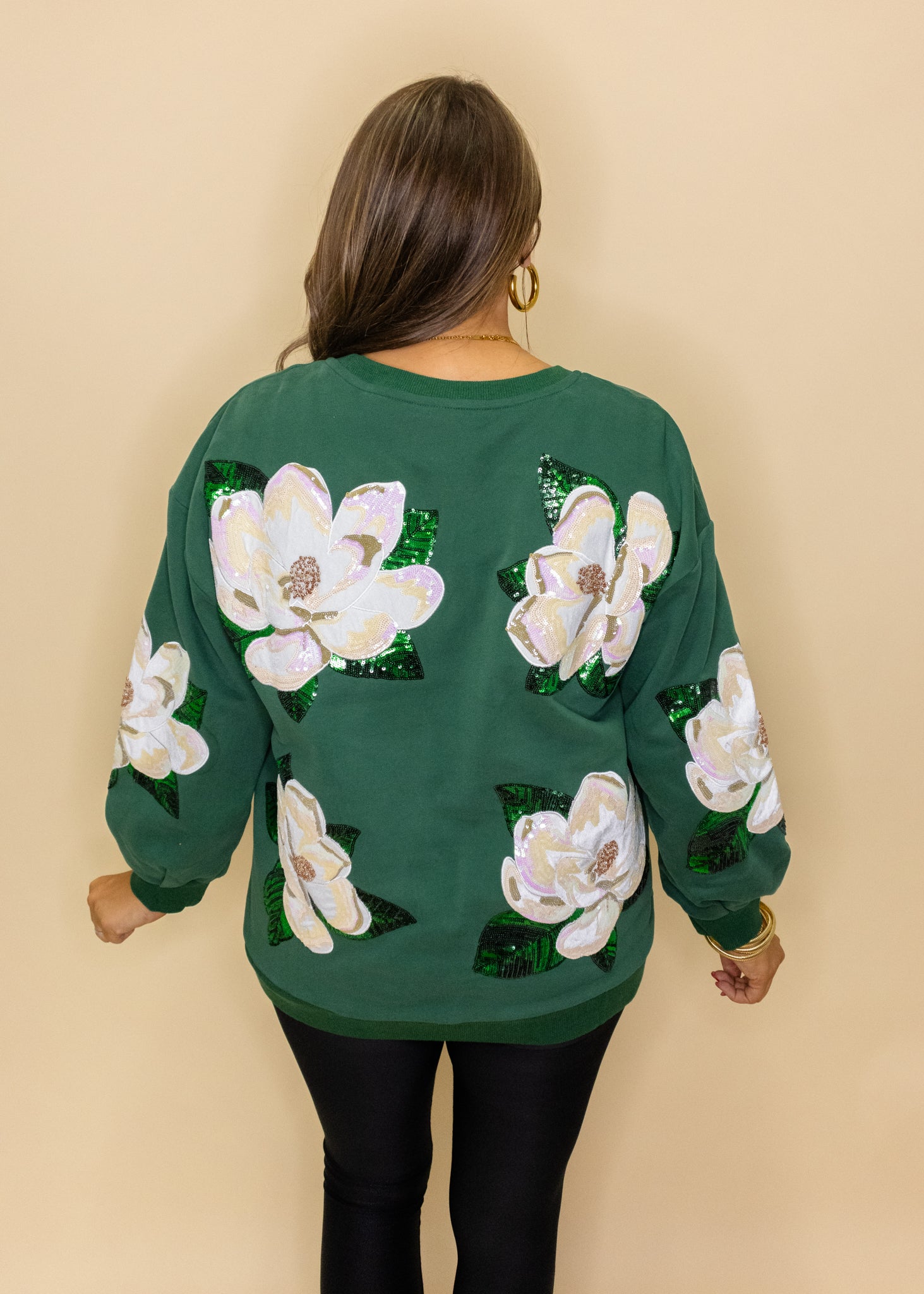 Dark Green Magnolias Sweatshirt