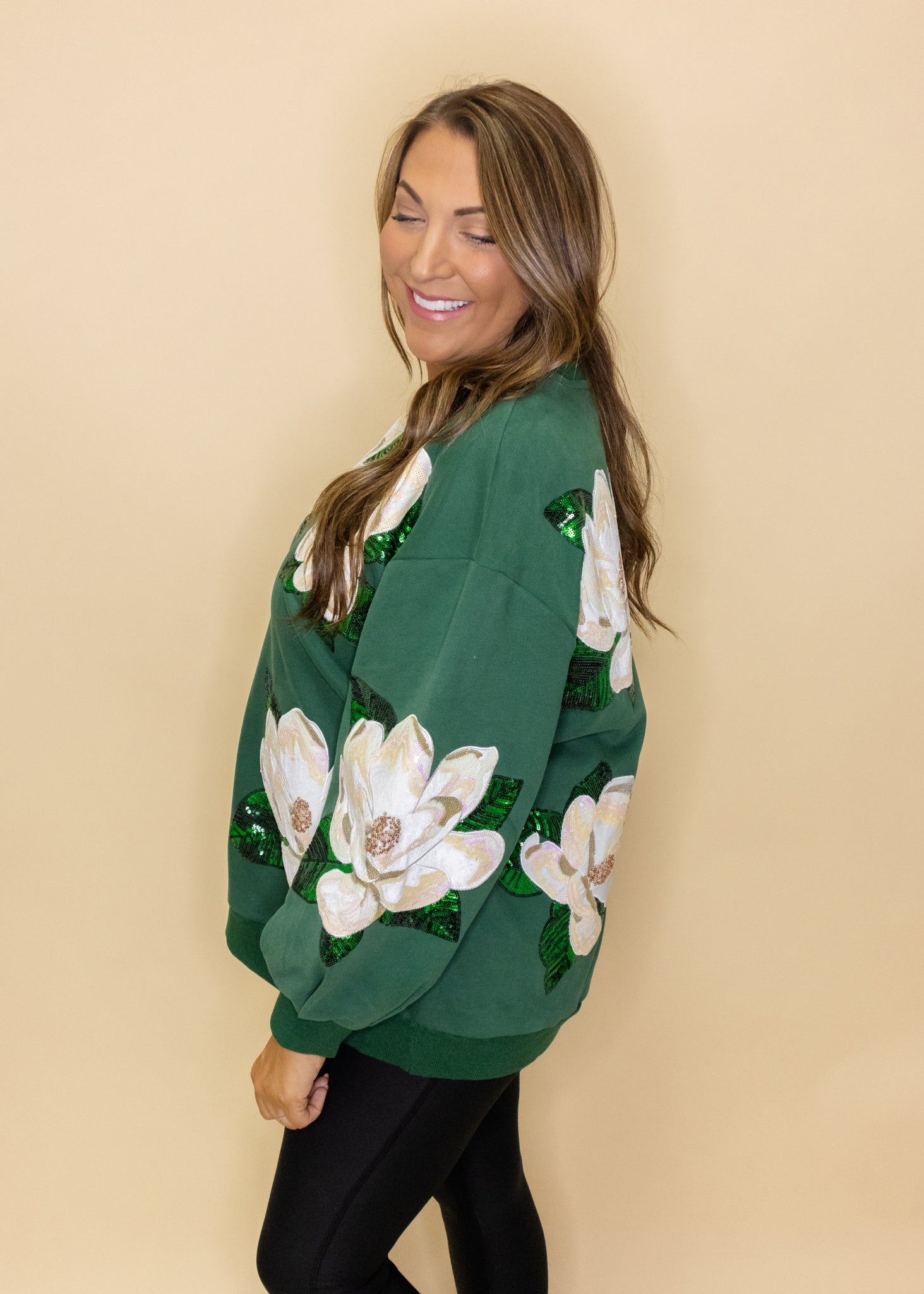 Dark Green Magnolias Sweatshirt