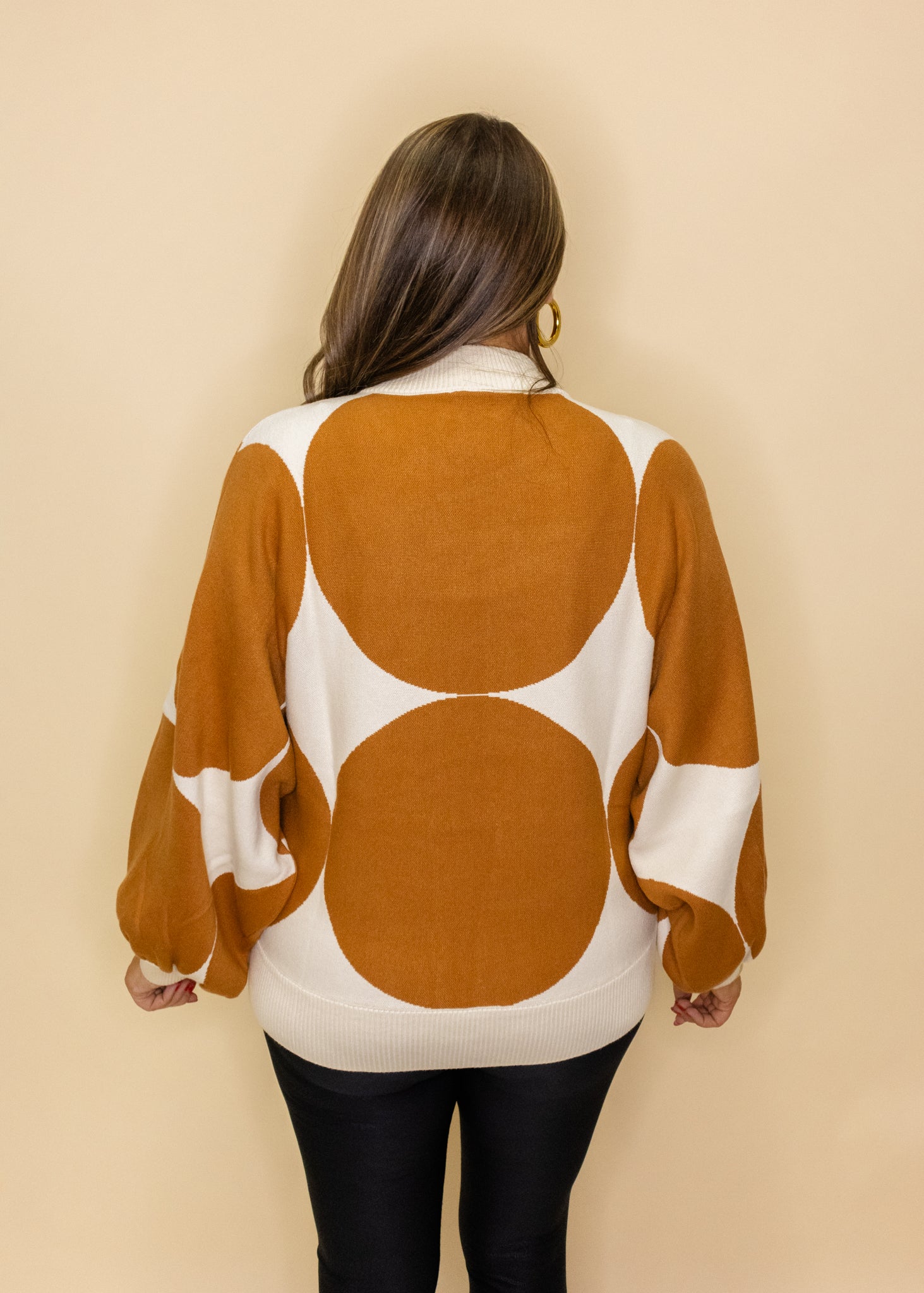 Toffee Bold Dot Sweater