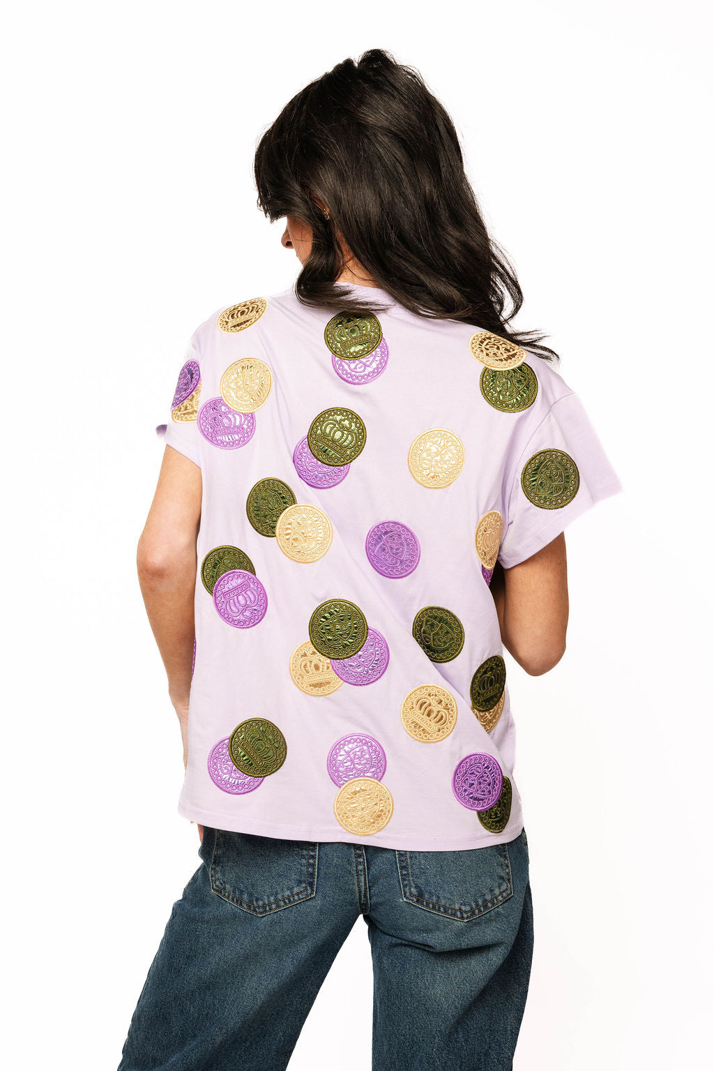 Lavender Mardi Gras Doubloon Tee