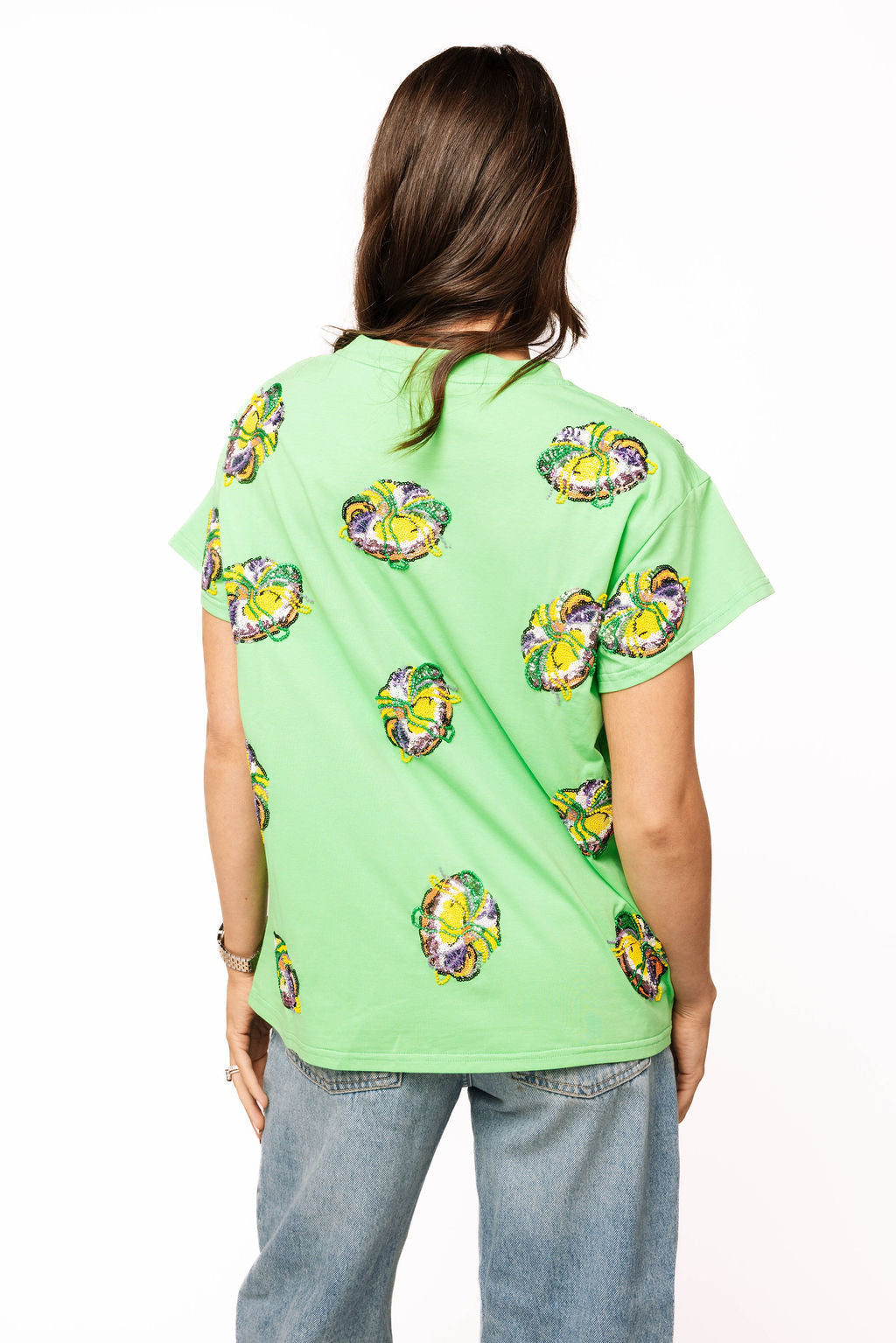 Green Scattered King Cake Tee