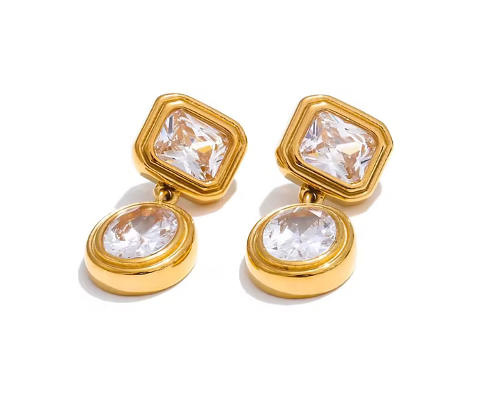 Gold Courtney Diamond Earrings
