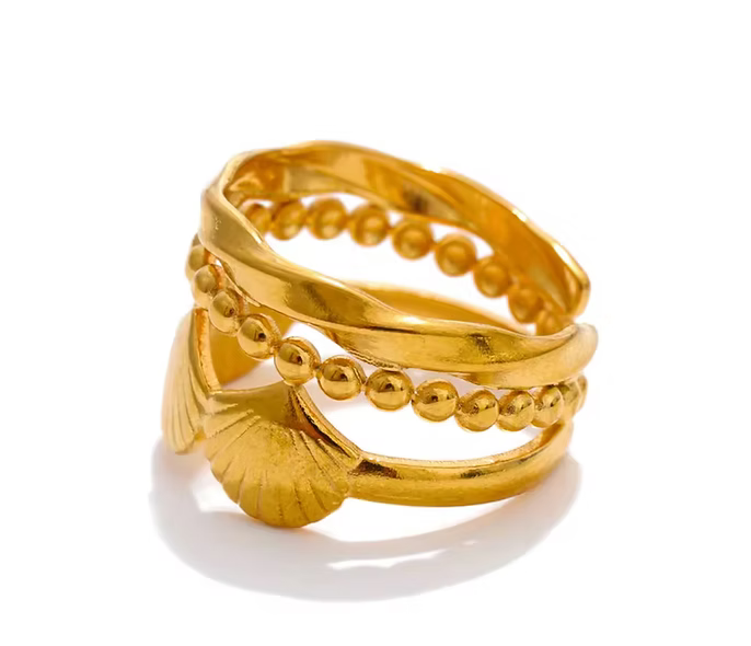 Gold Katie Shell Ring