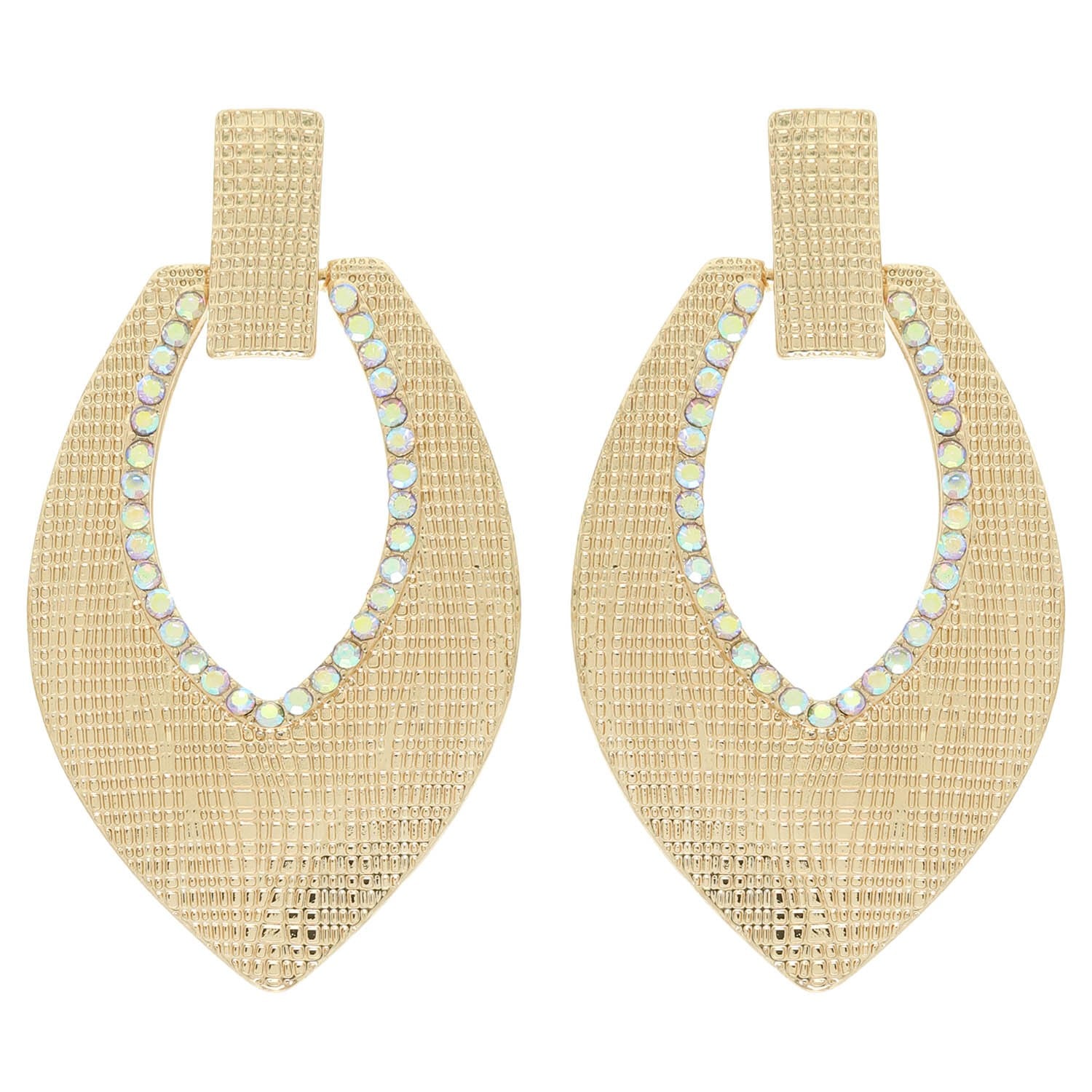 Textured Leaf Drop Earrings