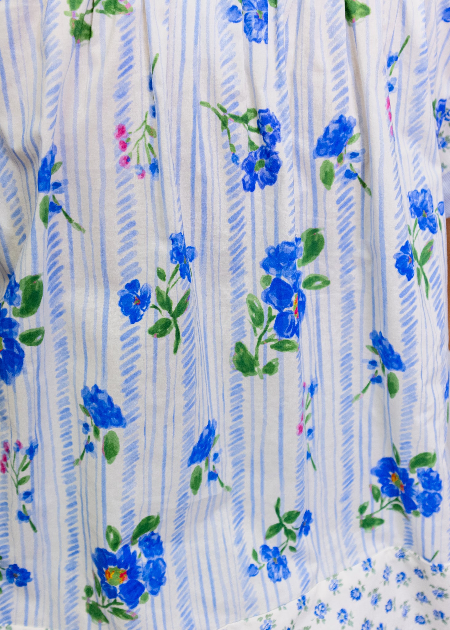 Blue Multi Flutter Sleeve Top