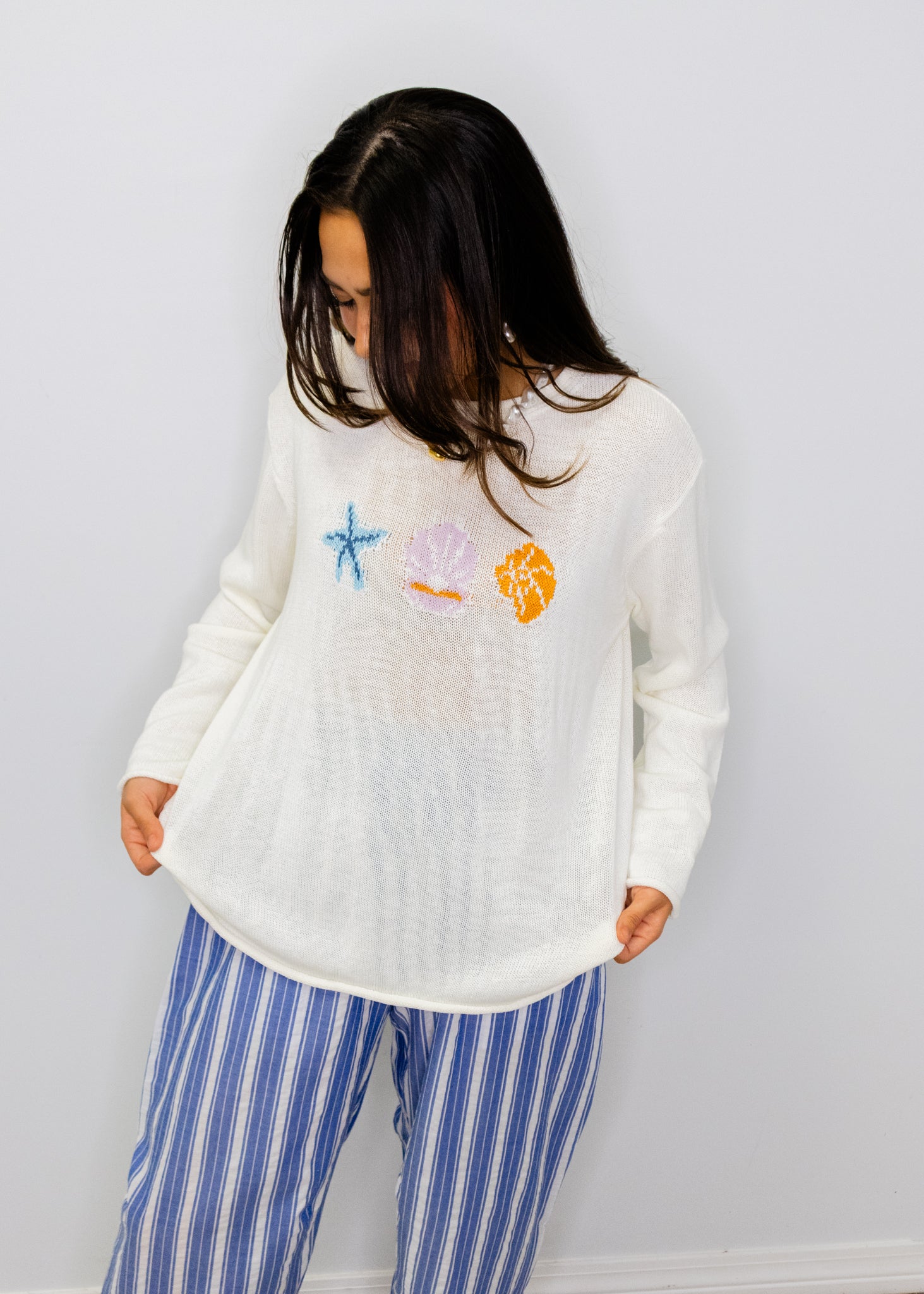 Cream Sea Shell Sweater