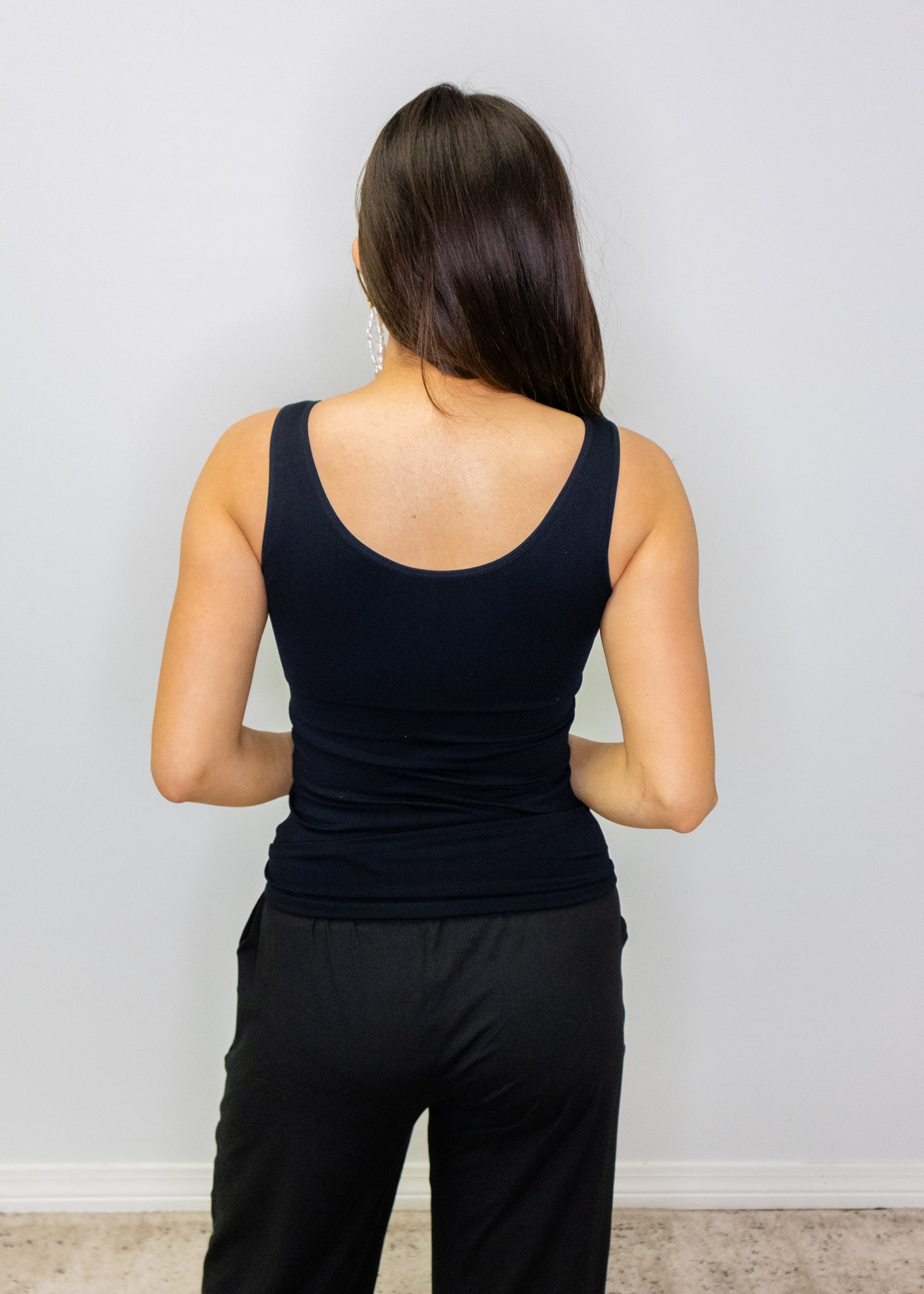 Black Reversible Seamless Tank