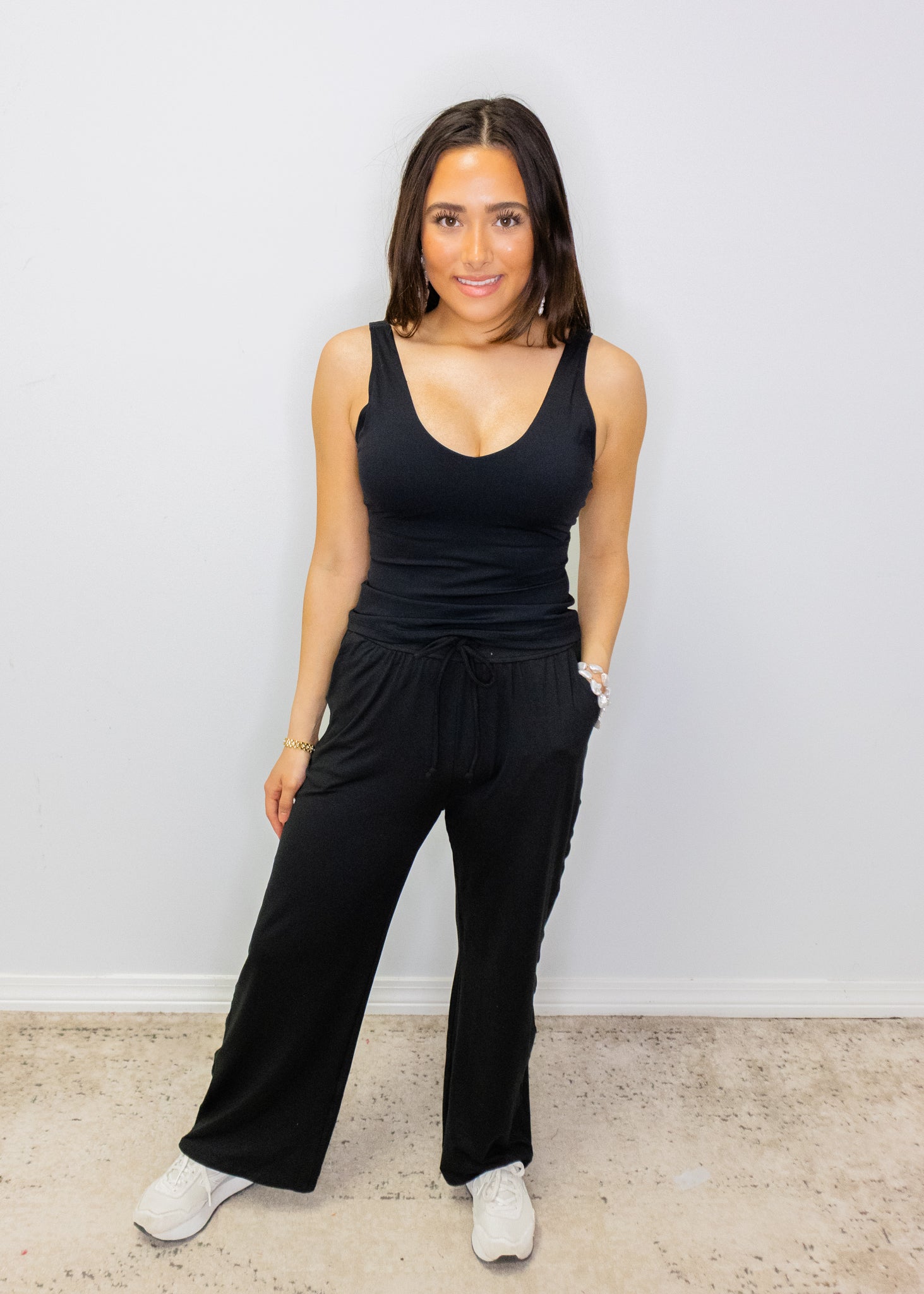 Black Full-length Activewear Tank