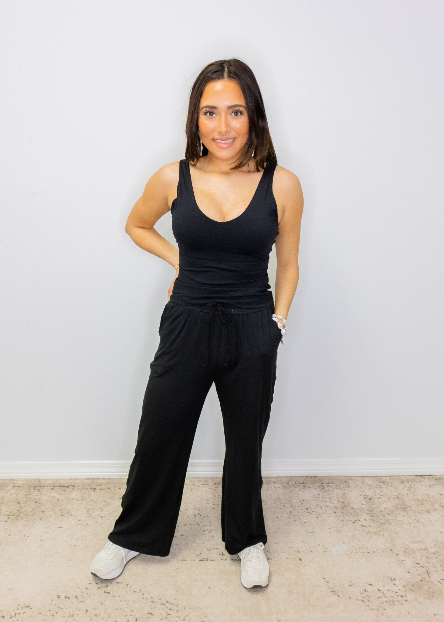 Black Full-length Activewear Tank