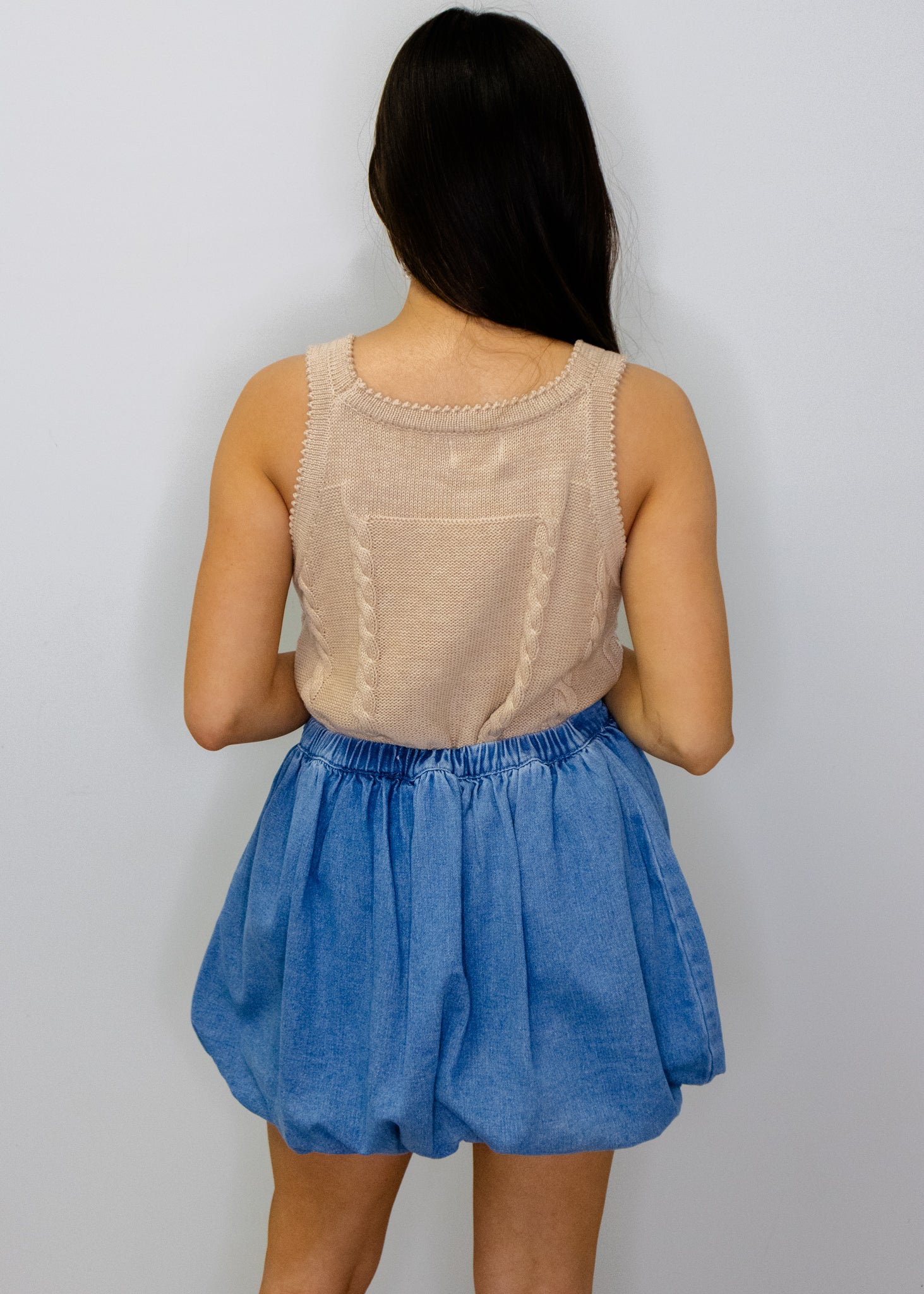 Taupe Abstract Sunburst Sweater Tank