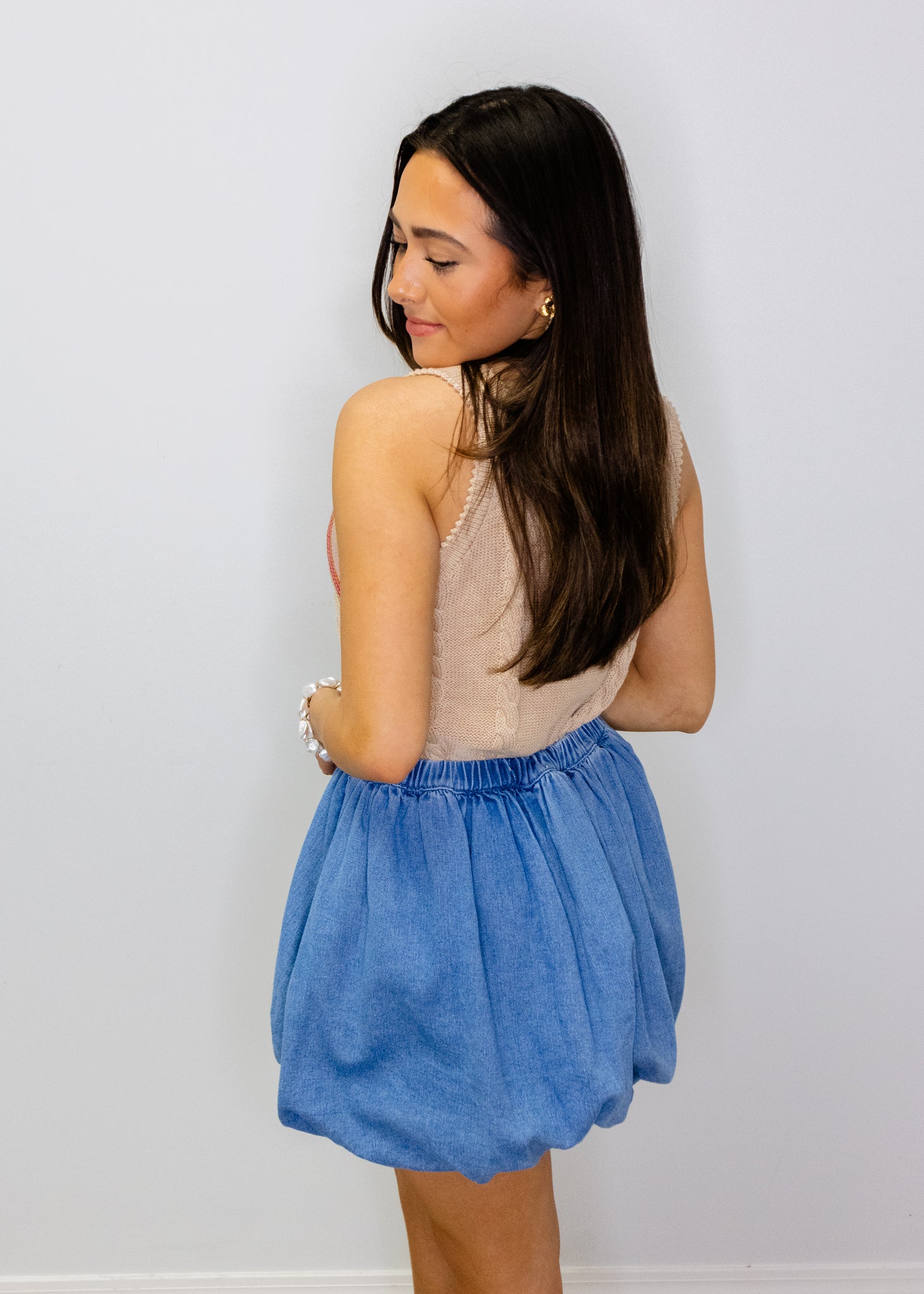 Denim Bubble Skirt