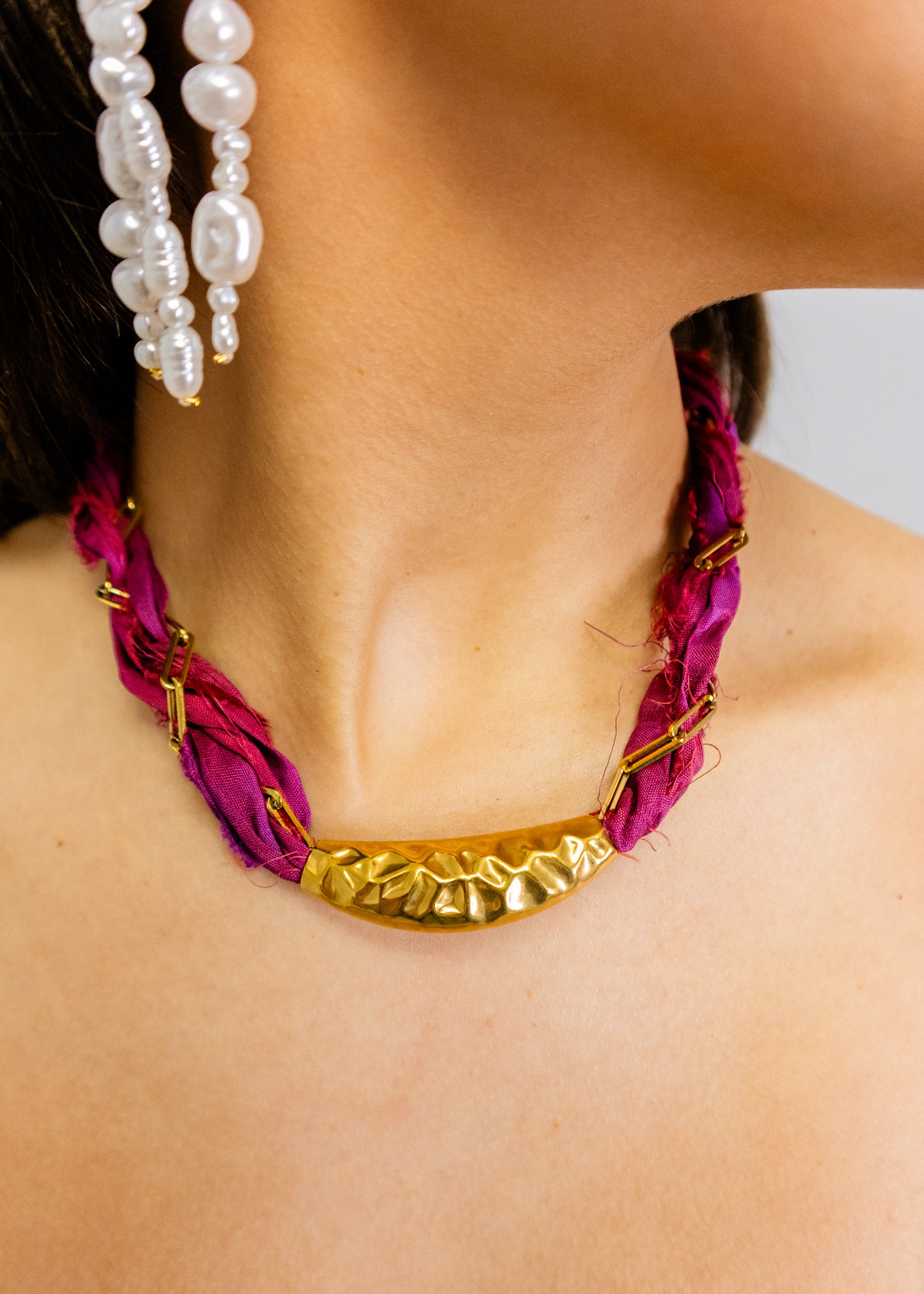 Lavender Scarlet Twist Necklace