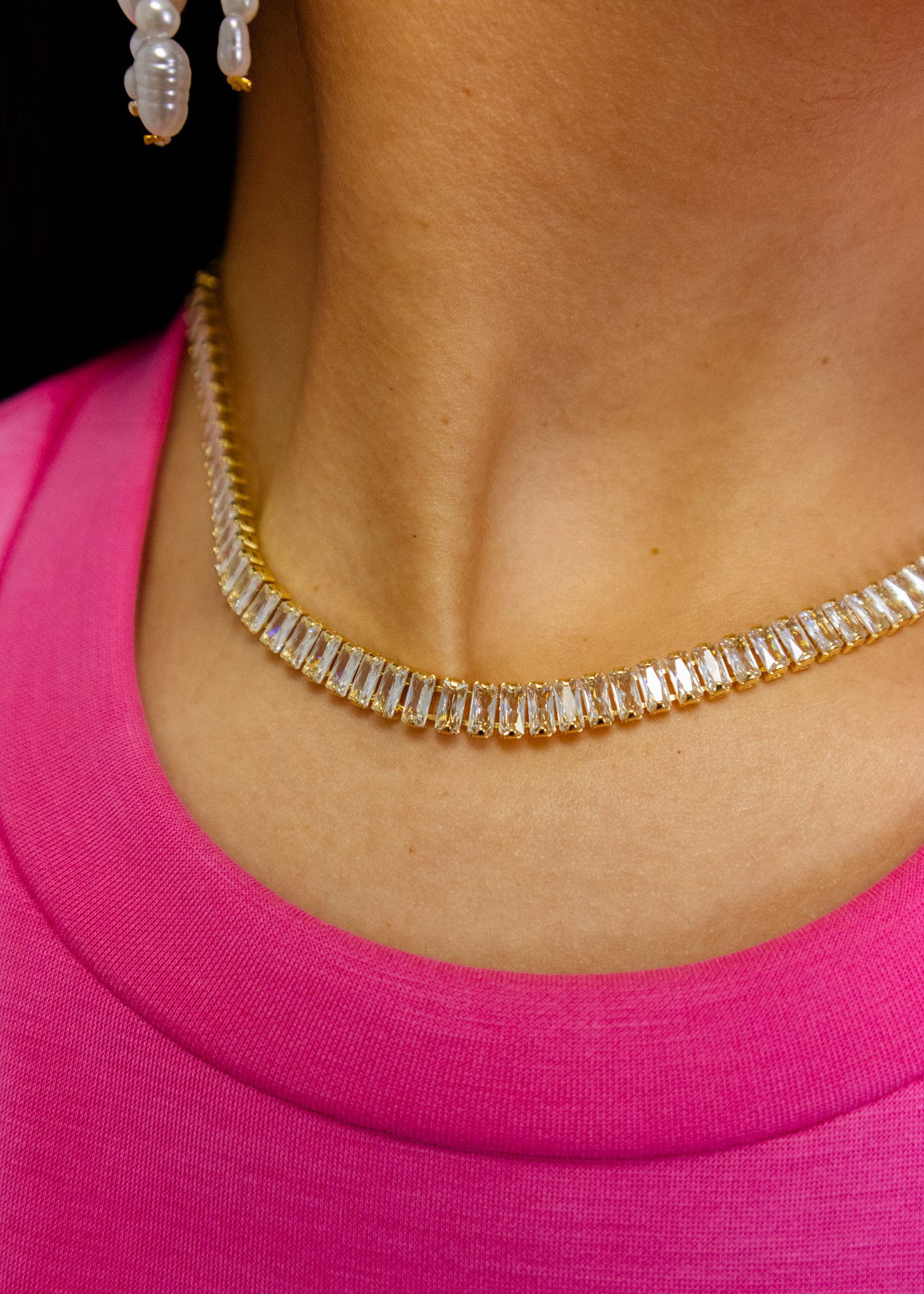 Rhinestone Mighty Bling Necklace