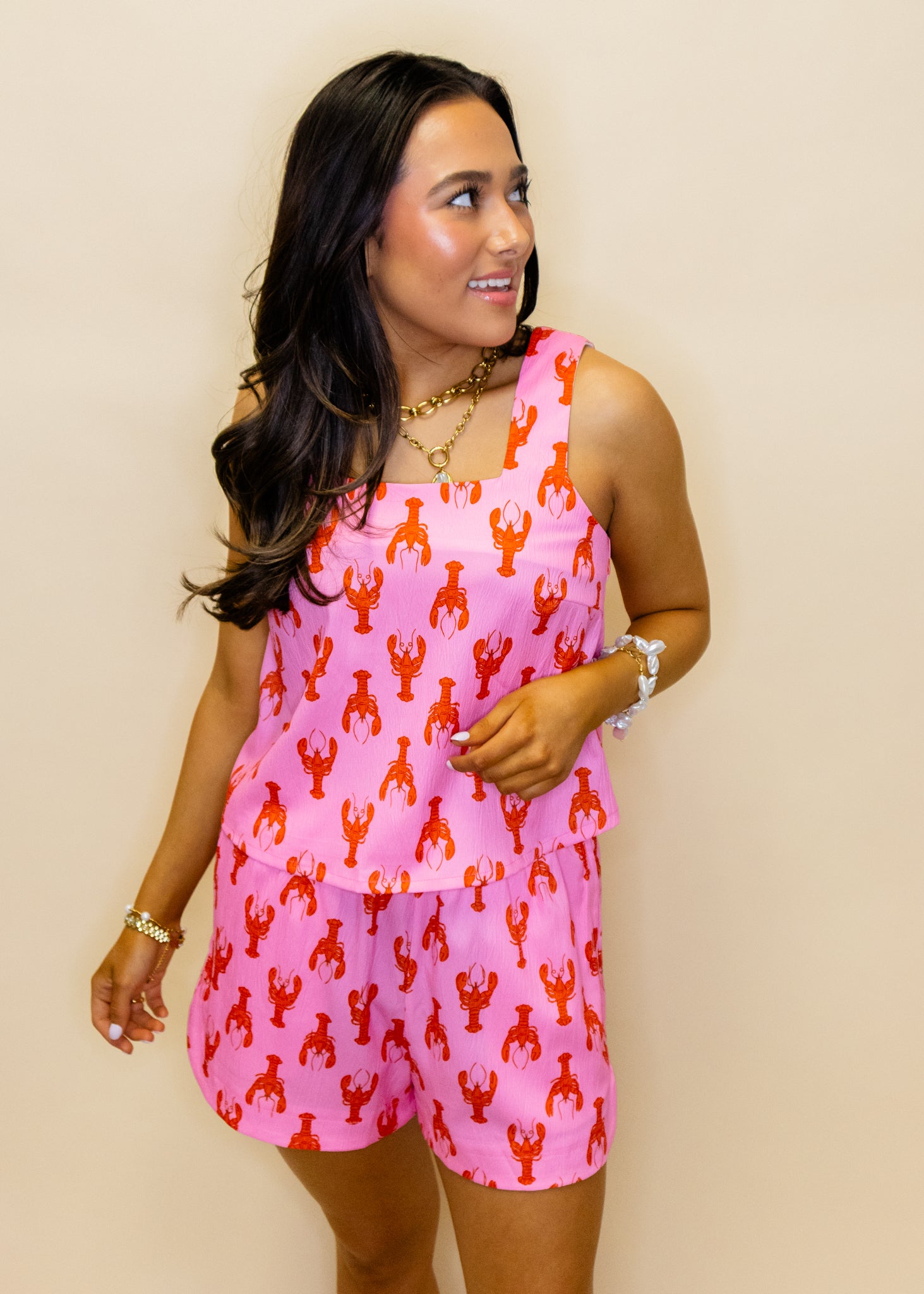 Lobsters Two-Piece Linen Set