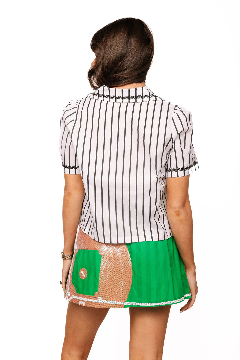 Green Baseball Field Cotton Skort