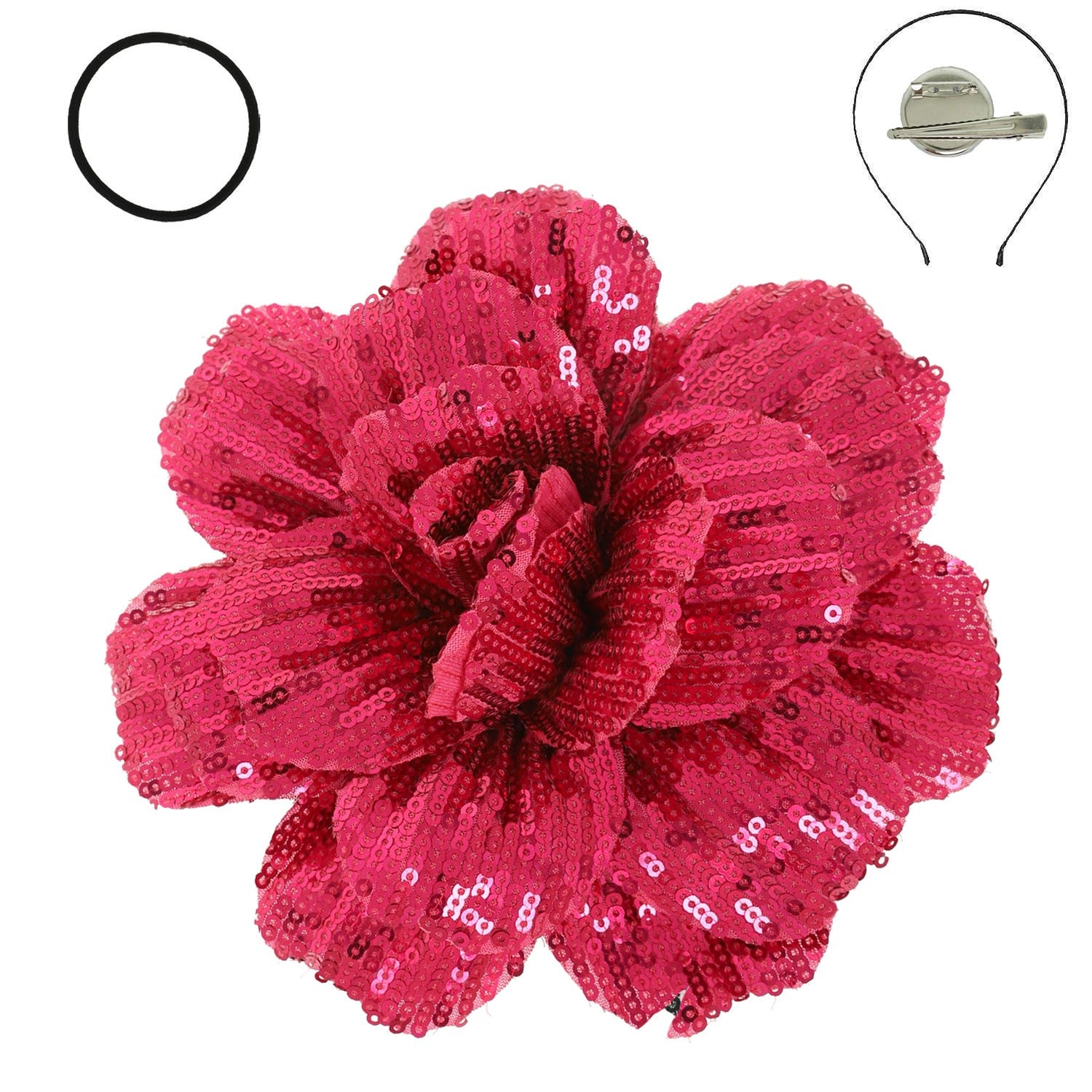Sequin Flower Bloom 3-in-1 Fascinator