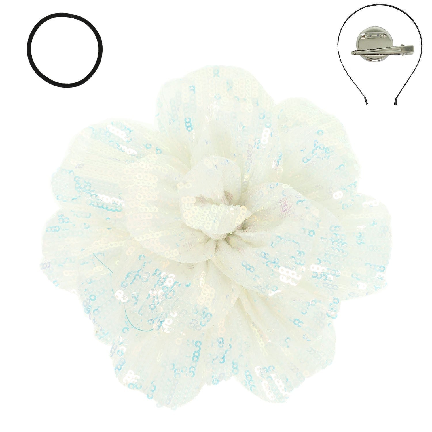 Sequin Flower Bloom 3-in-1 Fascinator