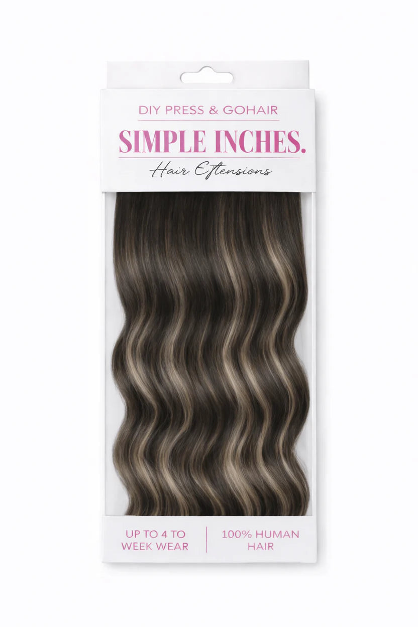 Frosted Dark Chocolate Hair Extensions 16"