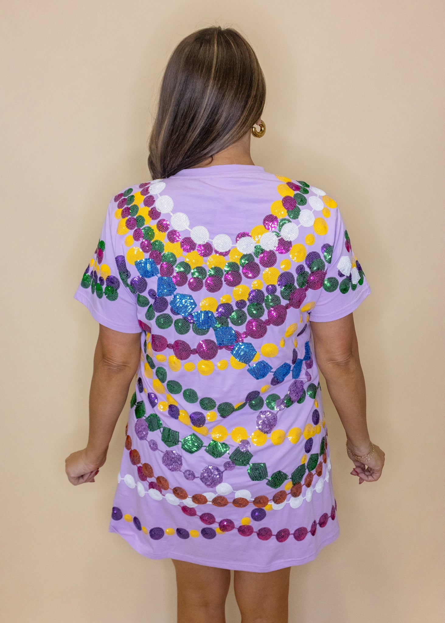 Lavender Mega Bead Tee Dress