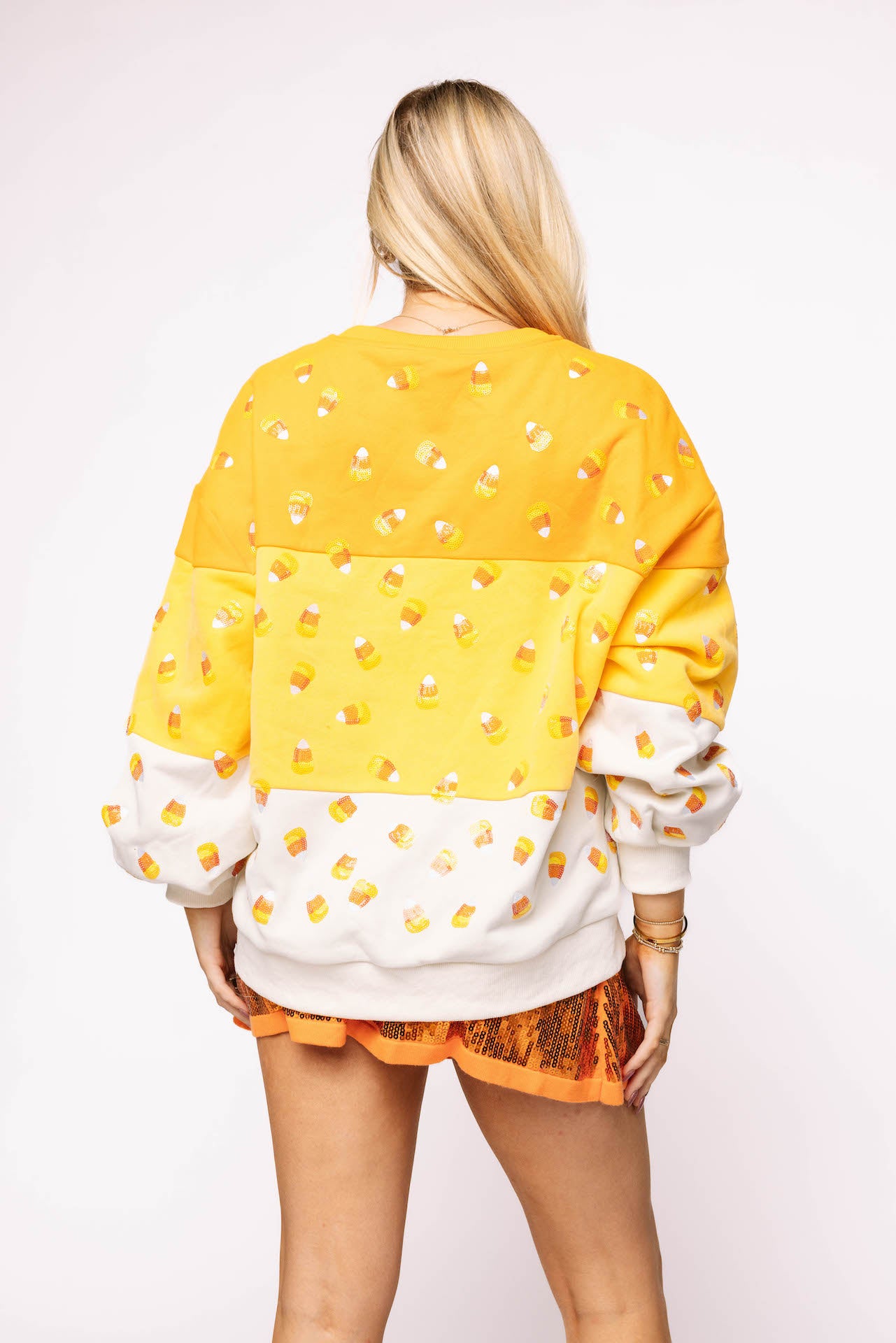 Orange Colorblock Candy Corn Sweatshirt