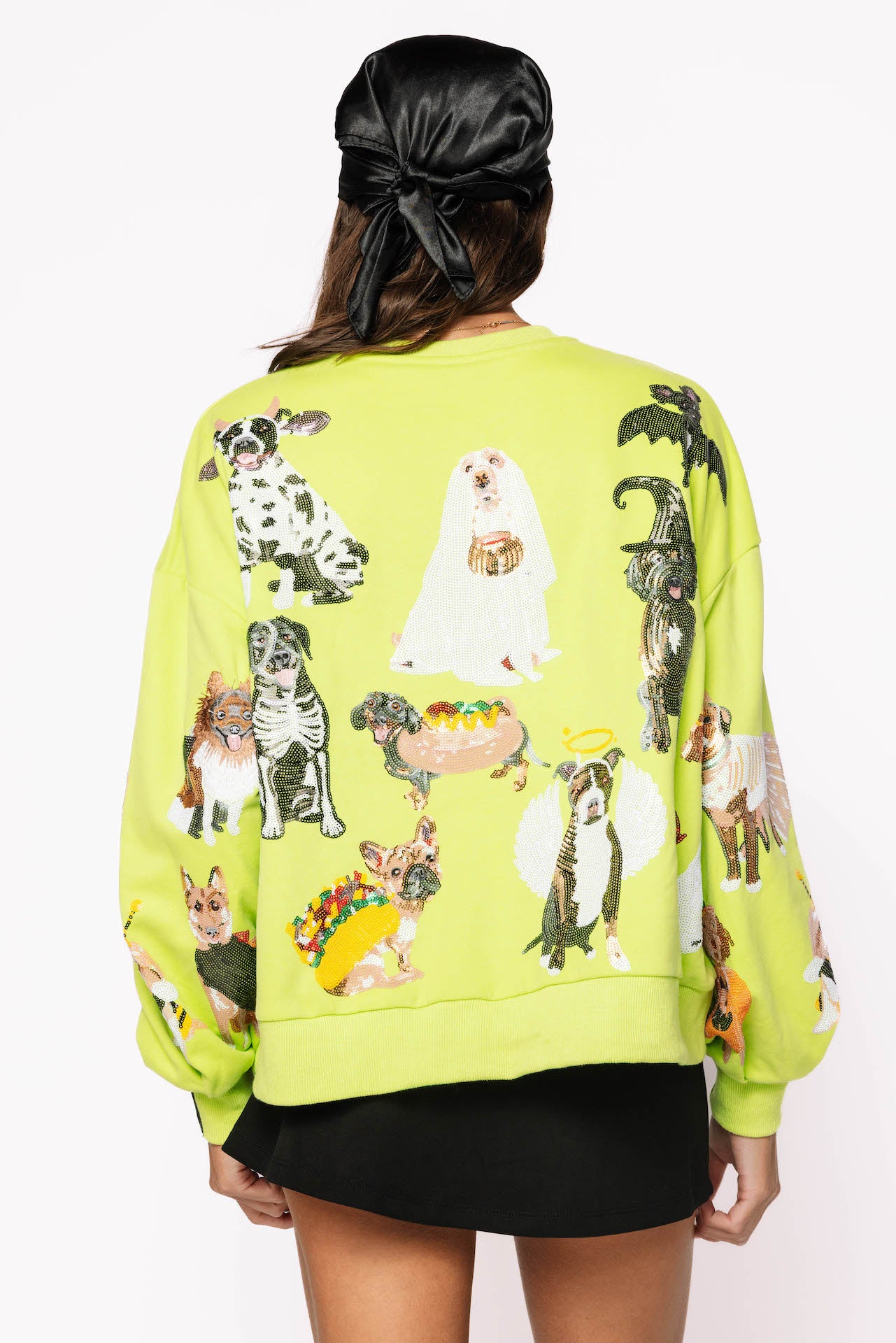 Lime Green Halloween Dogs Sweatshirt
