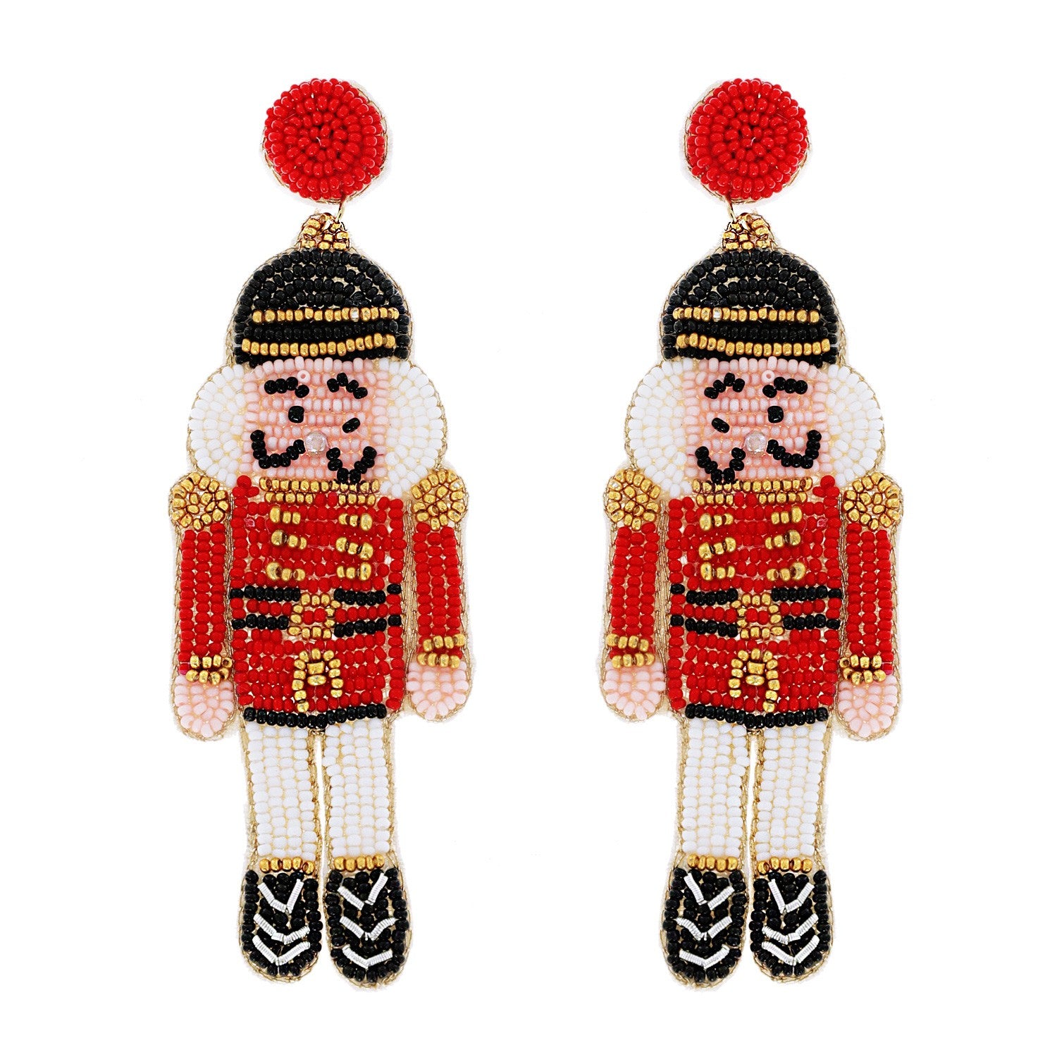 Christmas Nutcracker Beaded Earrings