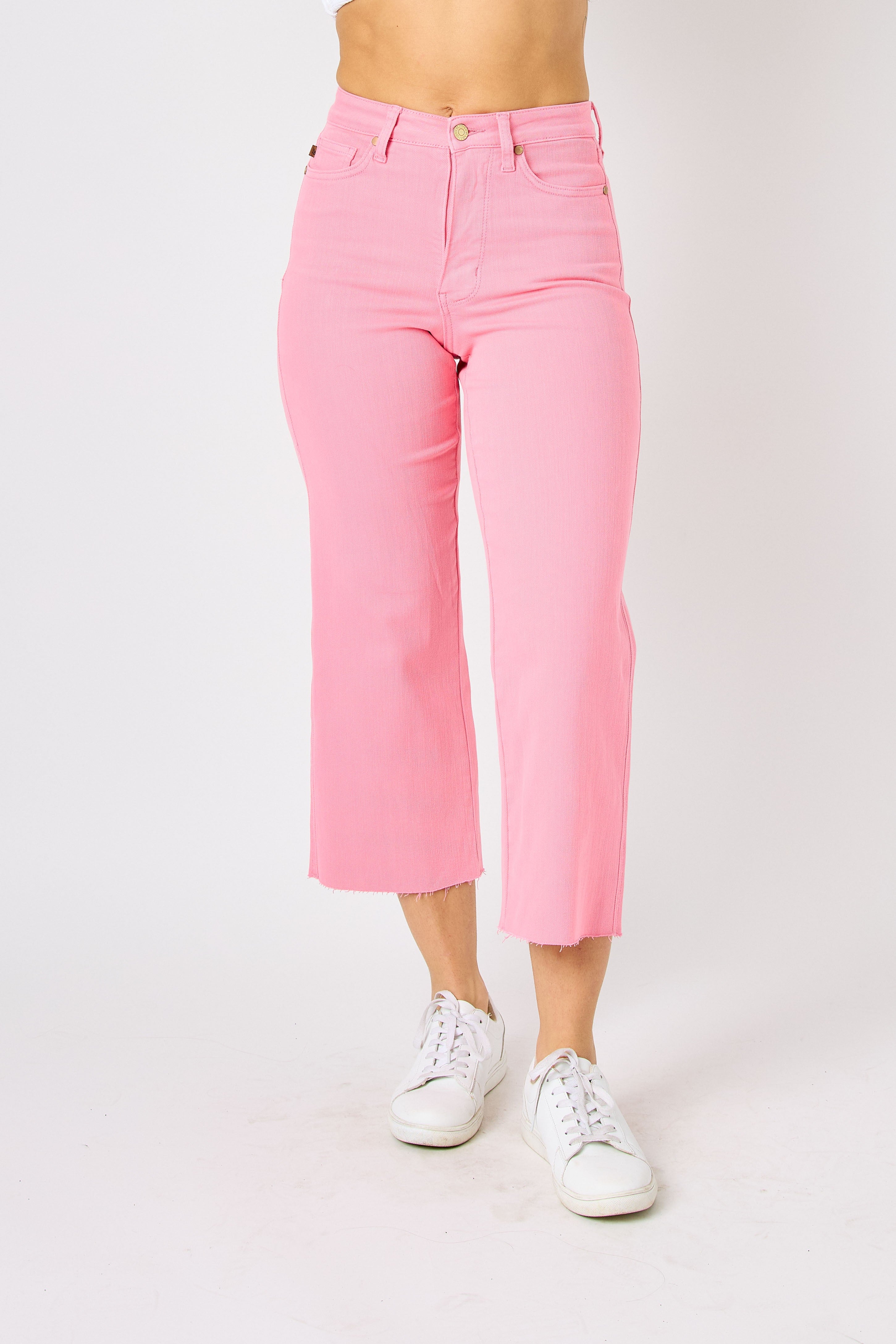Pink High Waist Tummy Control Jeans