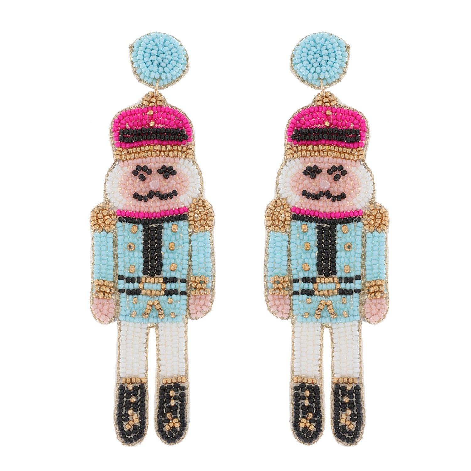 Christmas Nutcracker Beaded Earrings