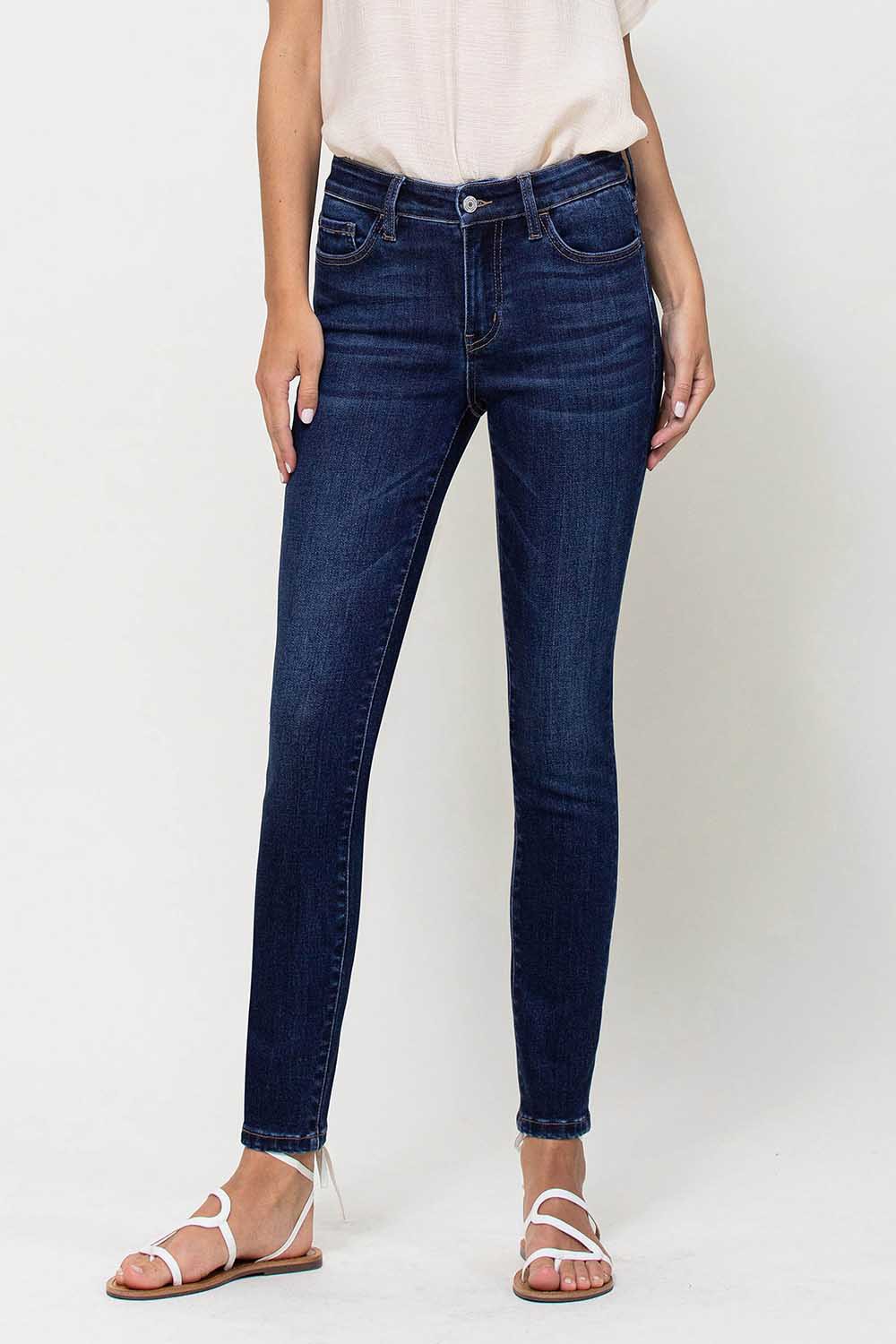 Dark Wash High Rise Skinny Jeans