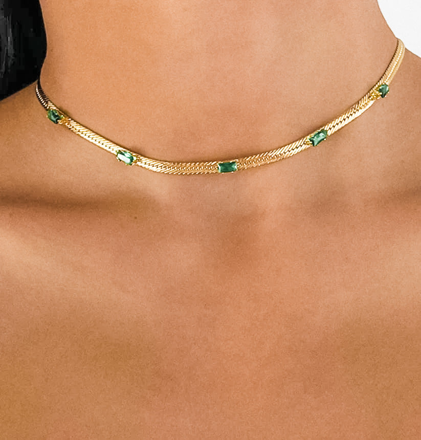 The Hailey Necklace Emerald
