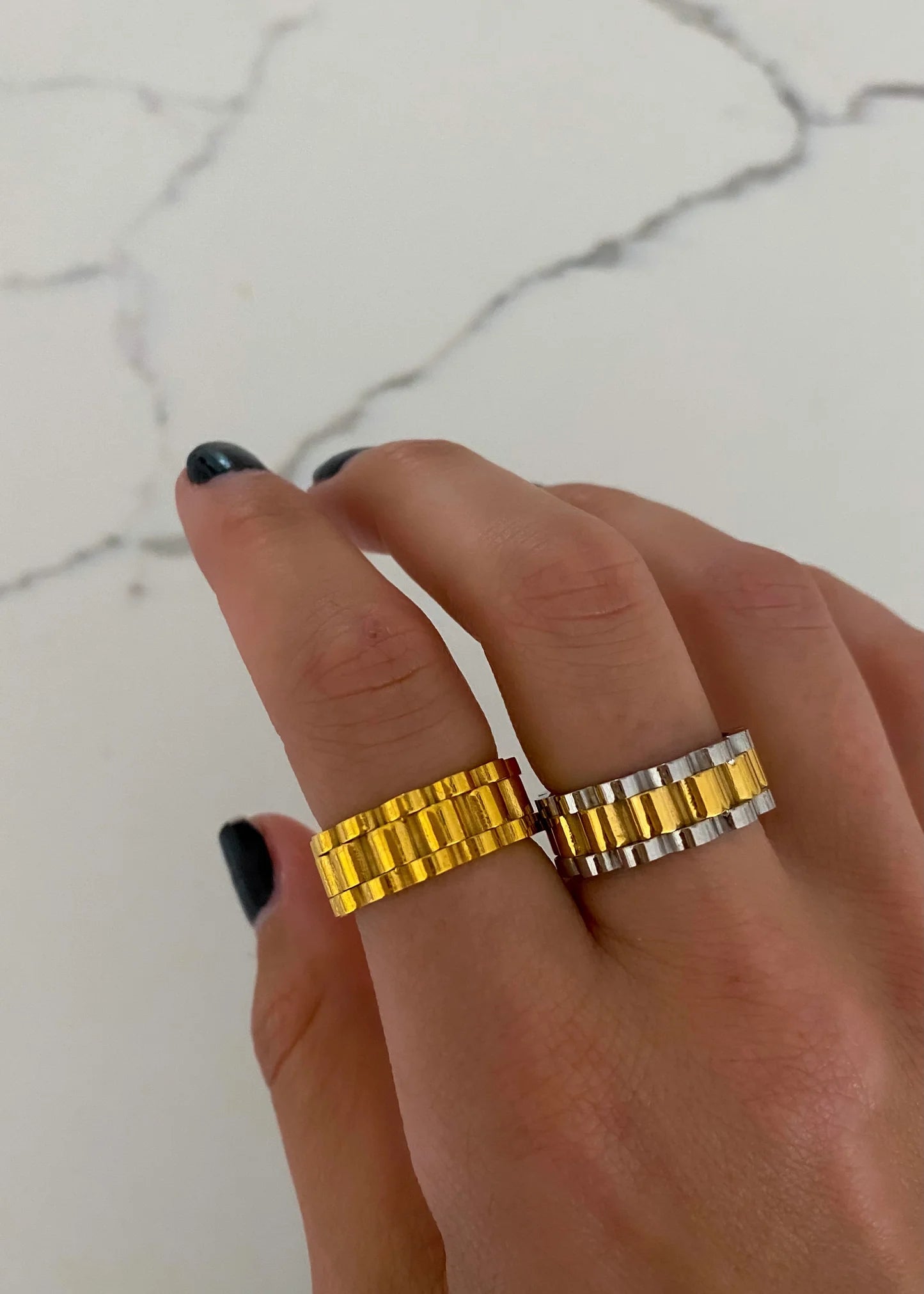 Two Toned Chain Ring