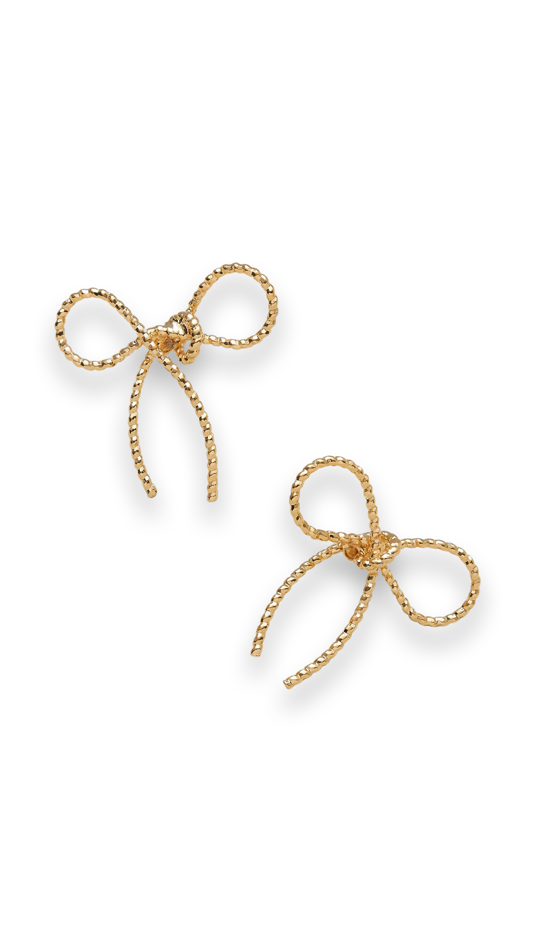 Gold Mini Bow Knot Stud Earrings