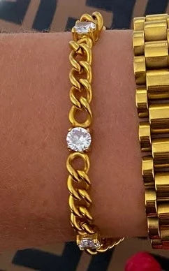 The Gold Diamond Chain Bracelet