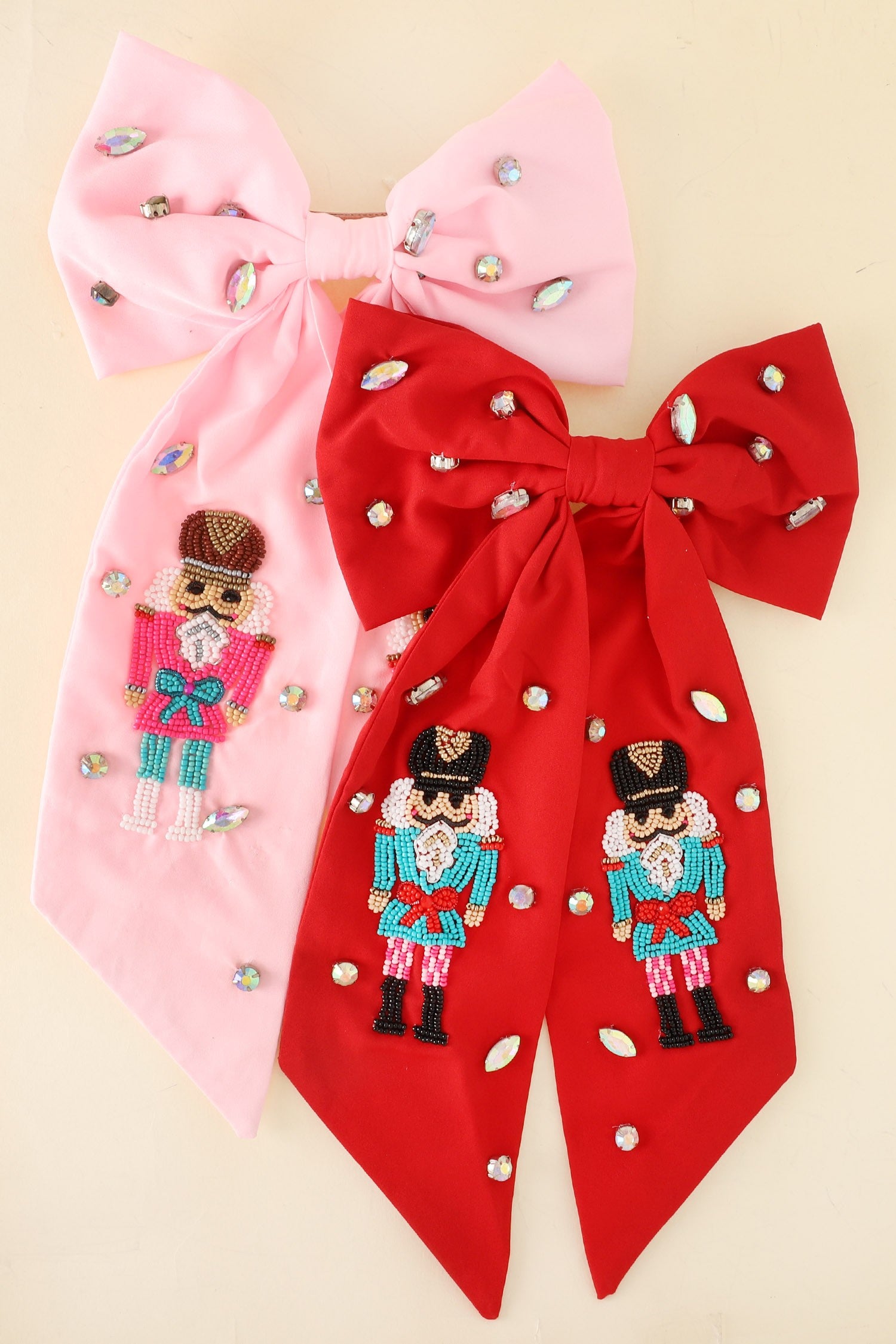 Nutcracker with Bow Ribbon Barrette