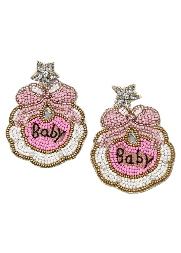 Pink Baby Bead Earrings