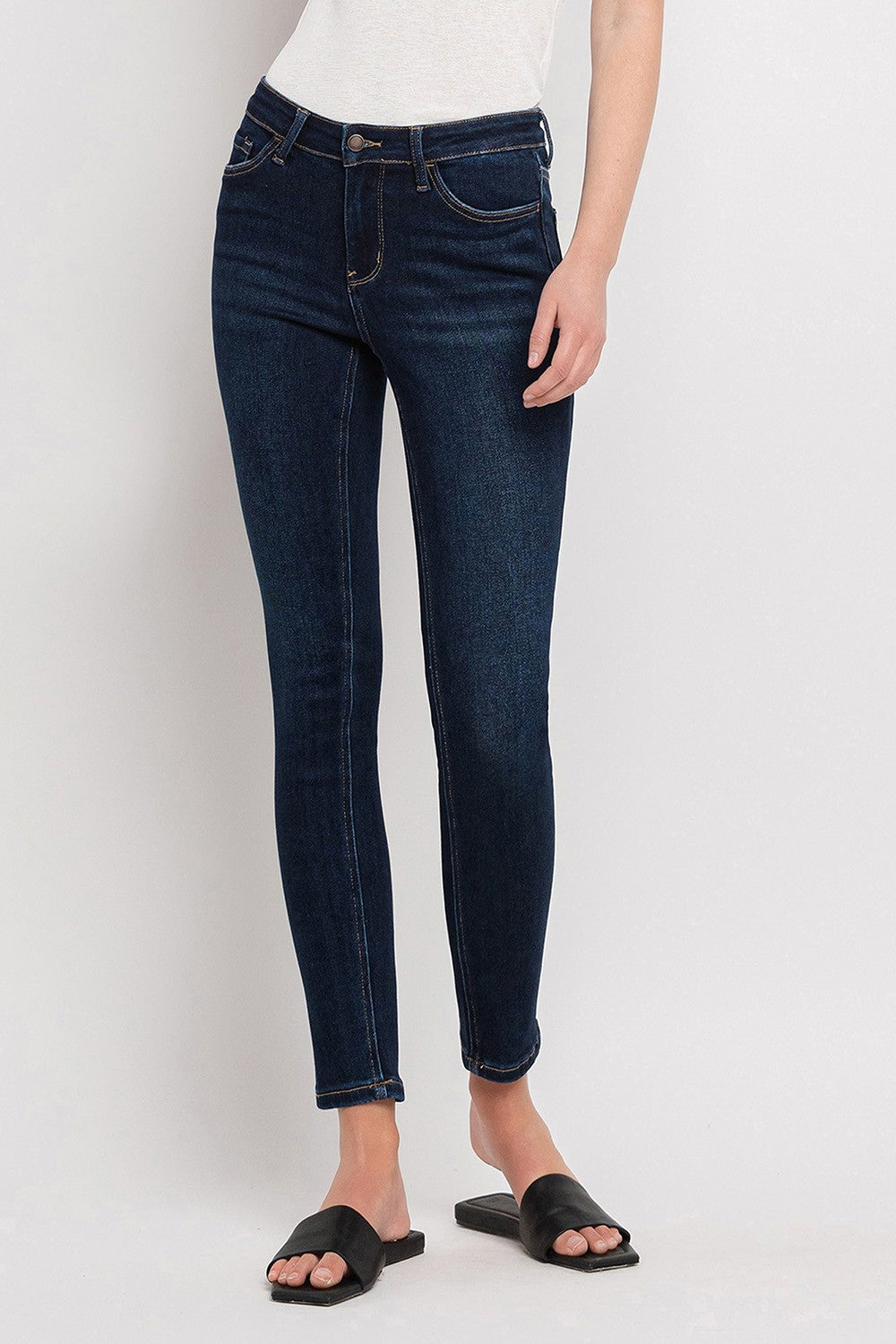 Mid Rise Ankle Skinny Jeans