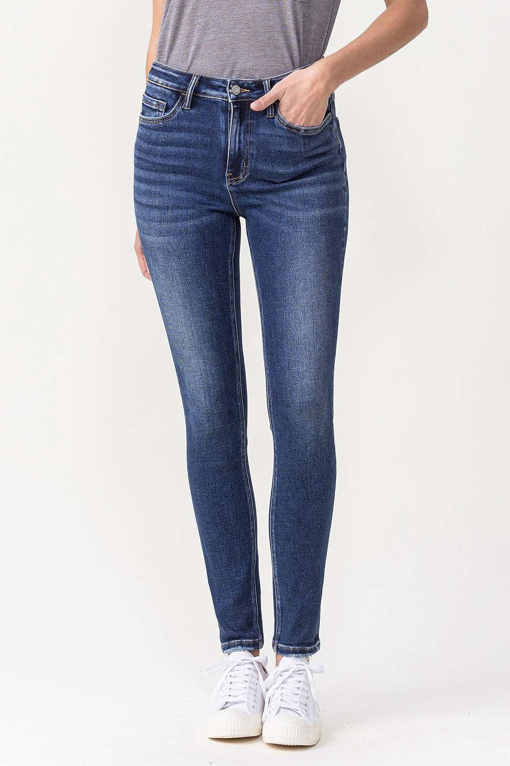 High Rise Ankle Skinny Jeans