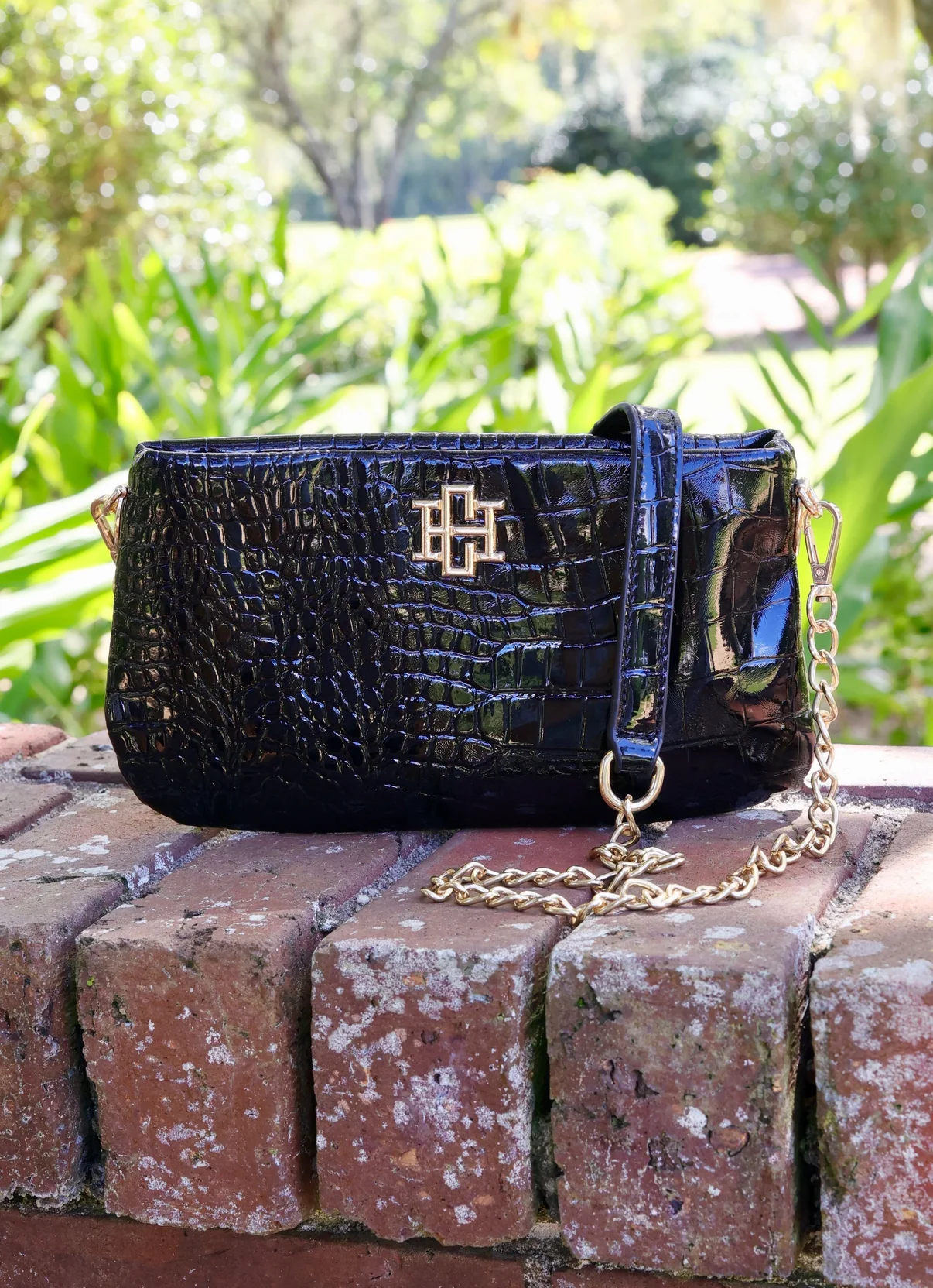 Livi Black Patent Crossbody