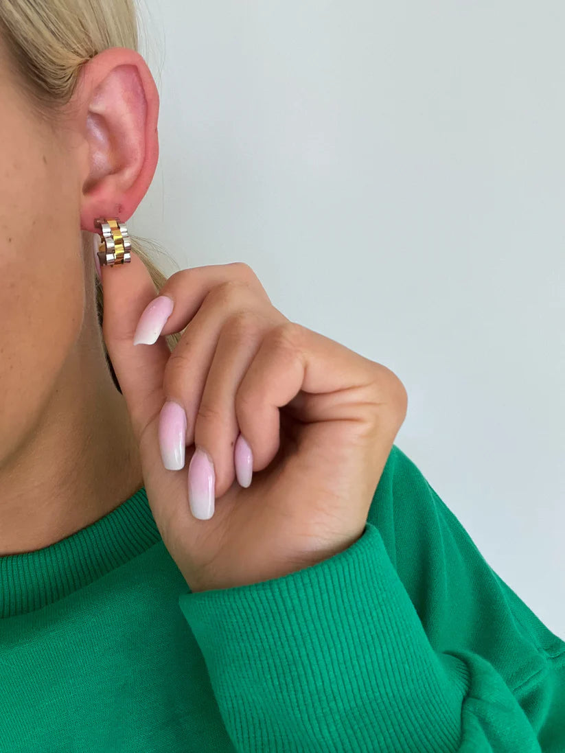 The Small Two Toned Rolly Hoops