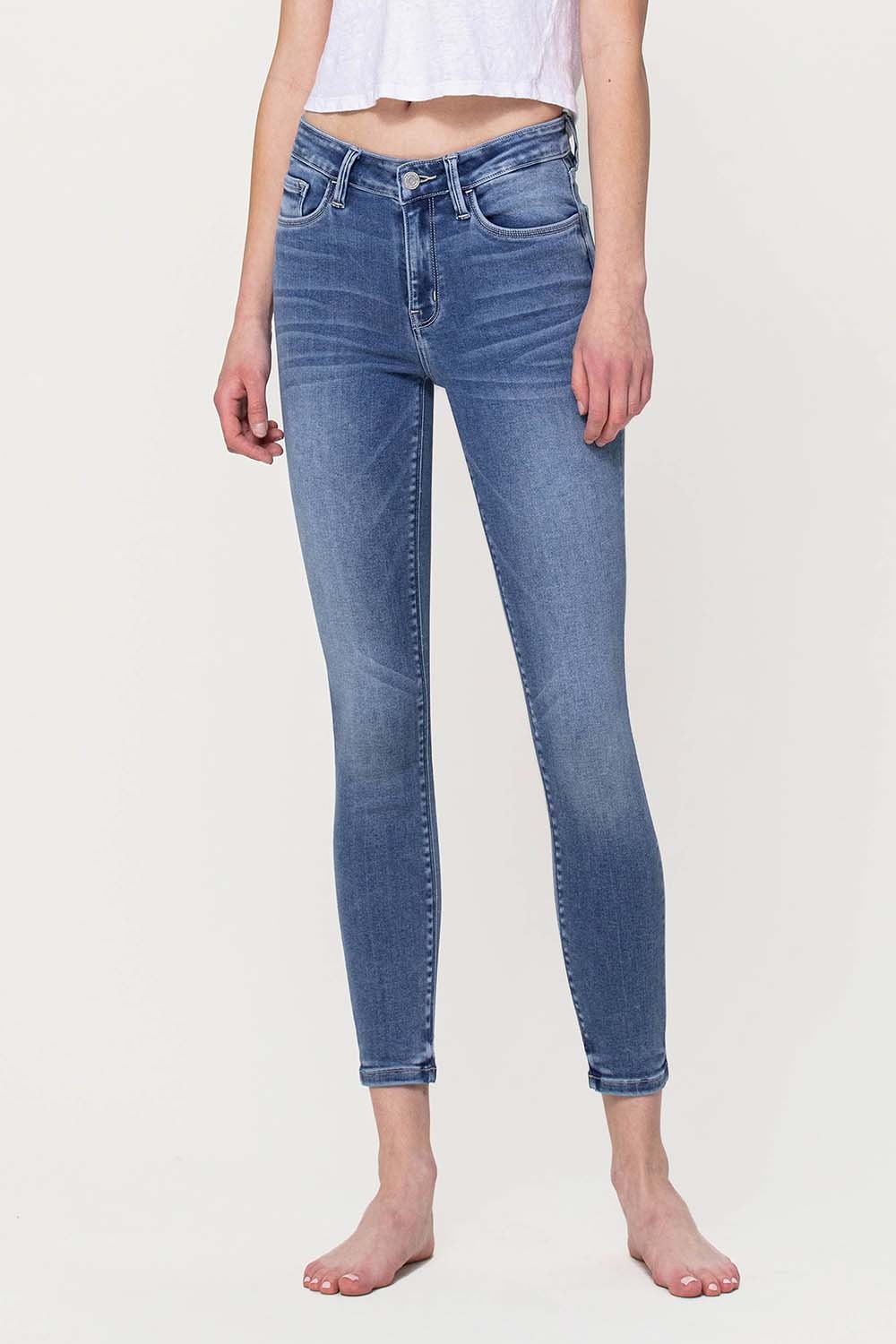 Mid Rise Super Soft Crop Skinny Jeans