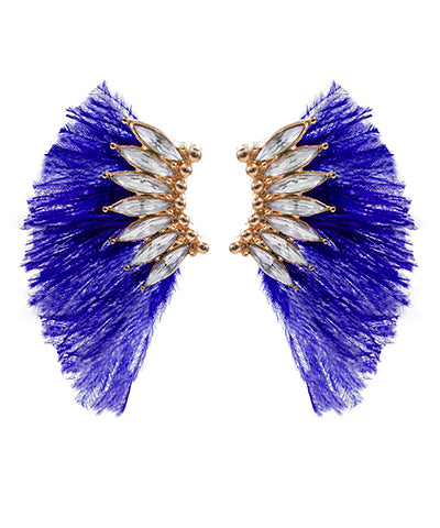 Royal Blue Wing Earrings