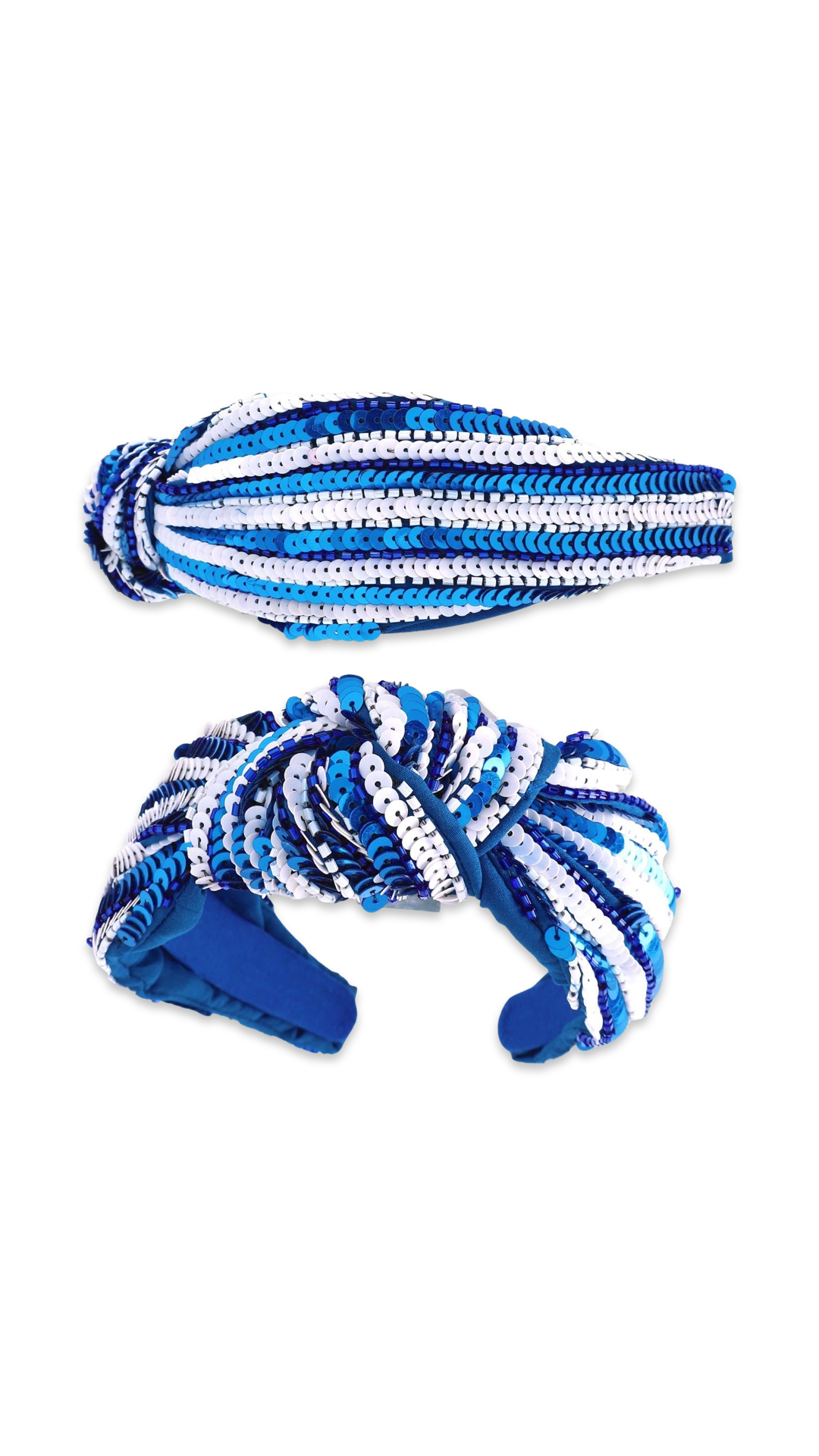 Team Color Stripe Sequin Knotted Headband