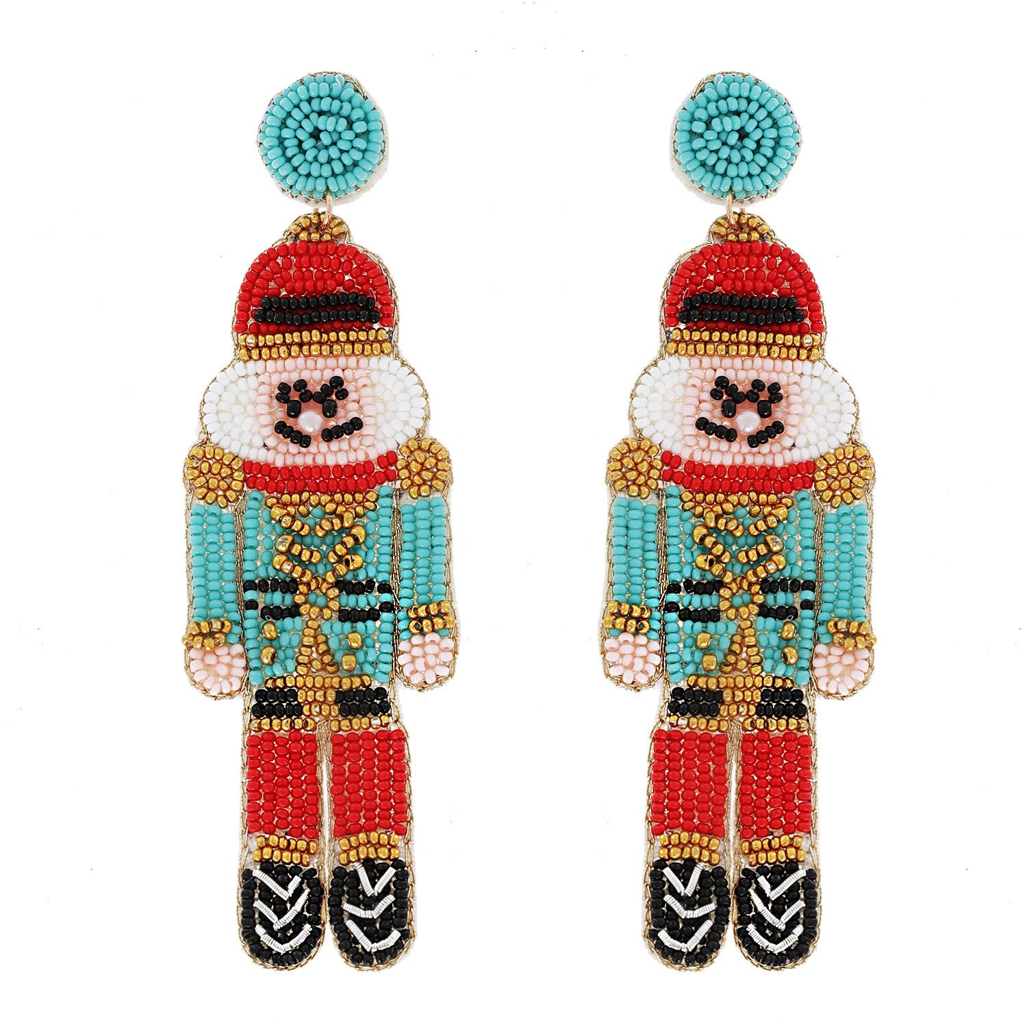 Christmas Nutcracker Beaded Earrings