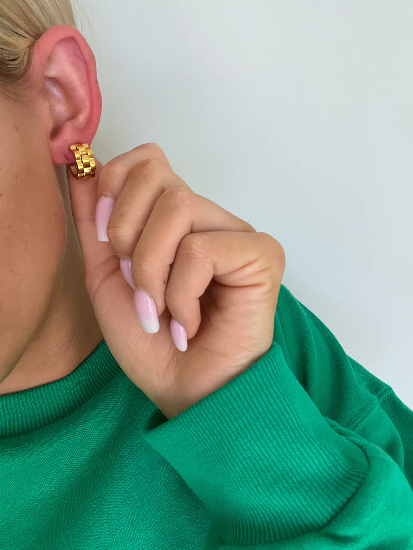 Small Gold Rolly Hoops
