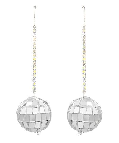 Silver Discoball Earrings